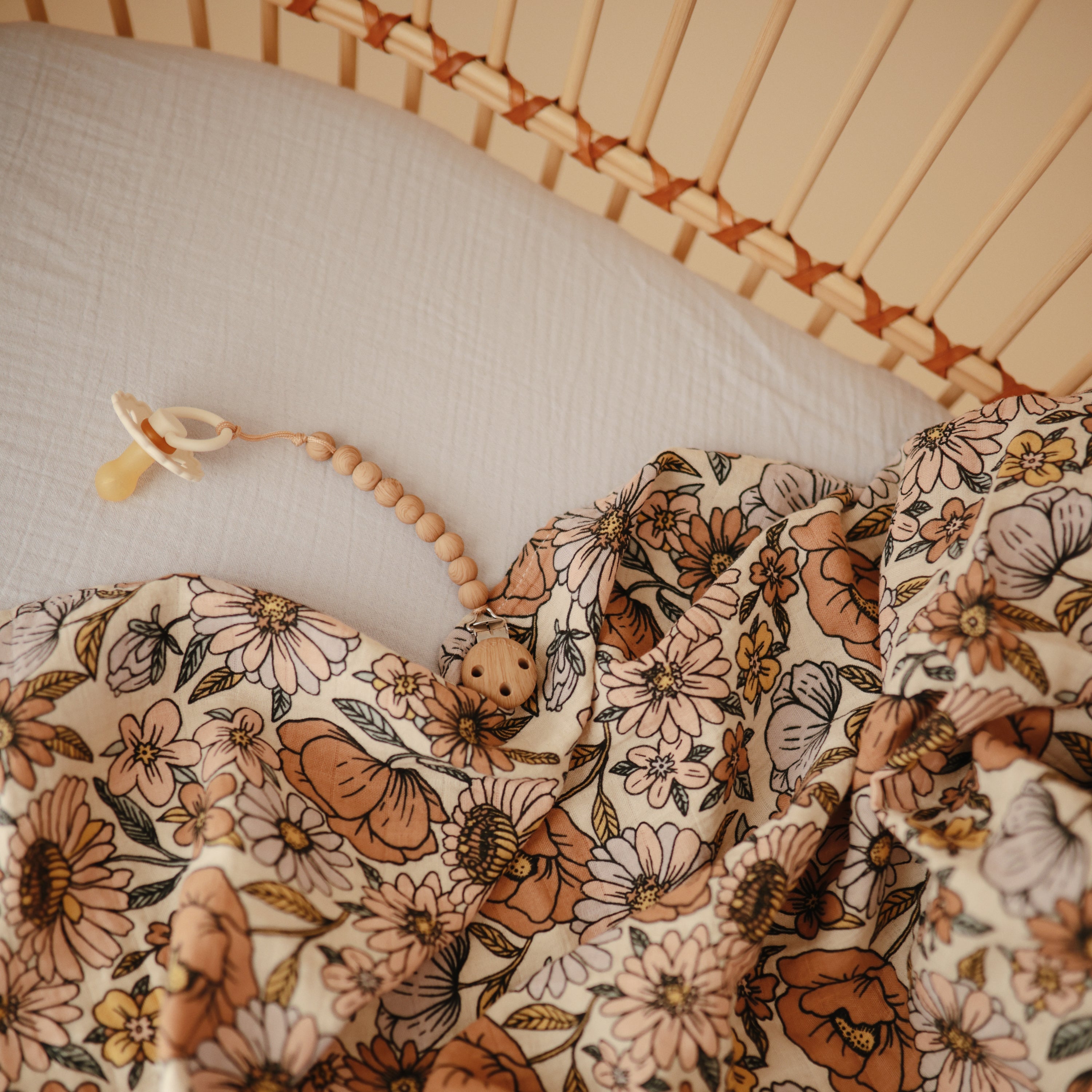 Organic Cotton Muslin Swaddle Blanket Swaddle Mushie