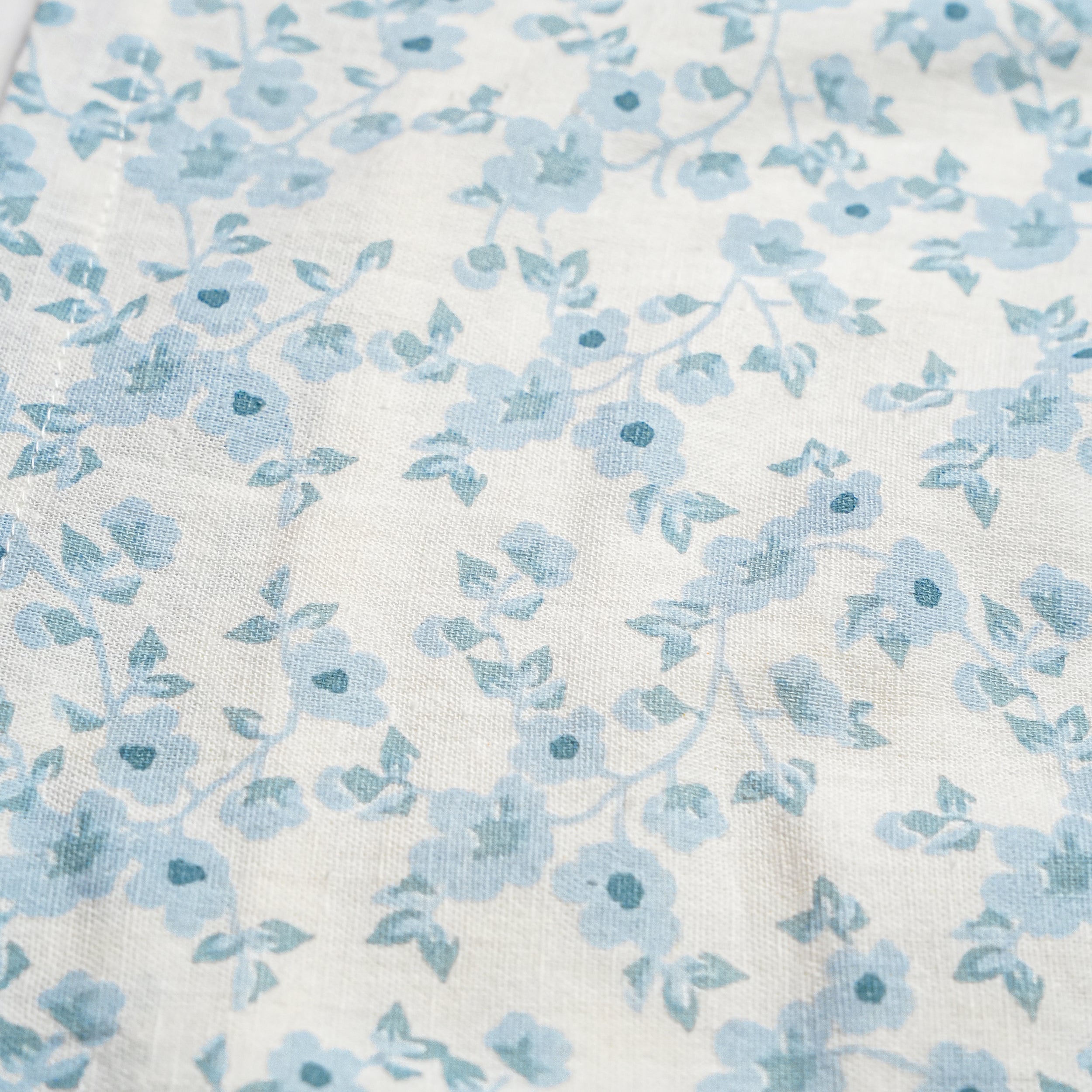 Organic Hair Bow Clip - Blue Vines