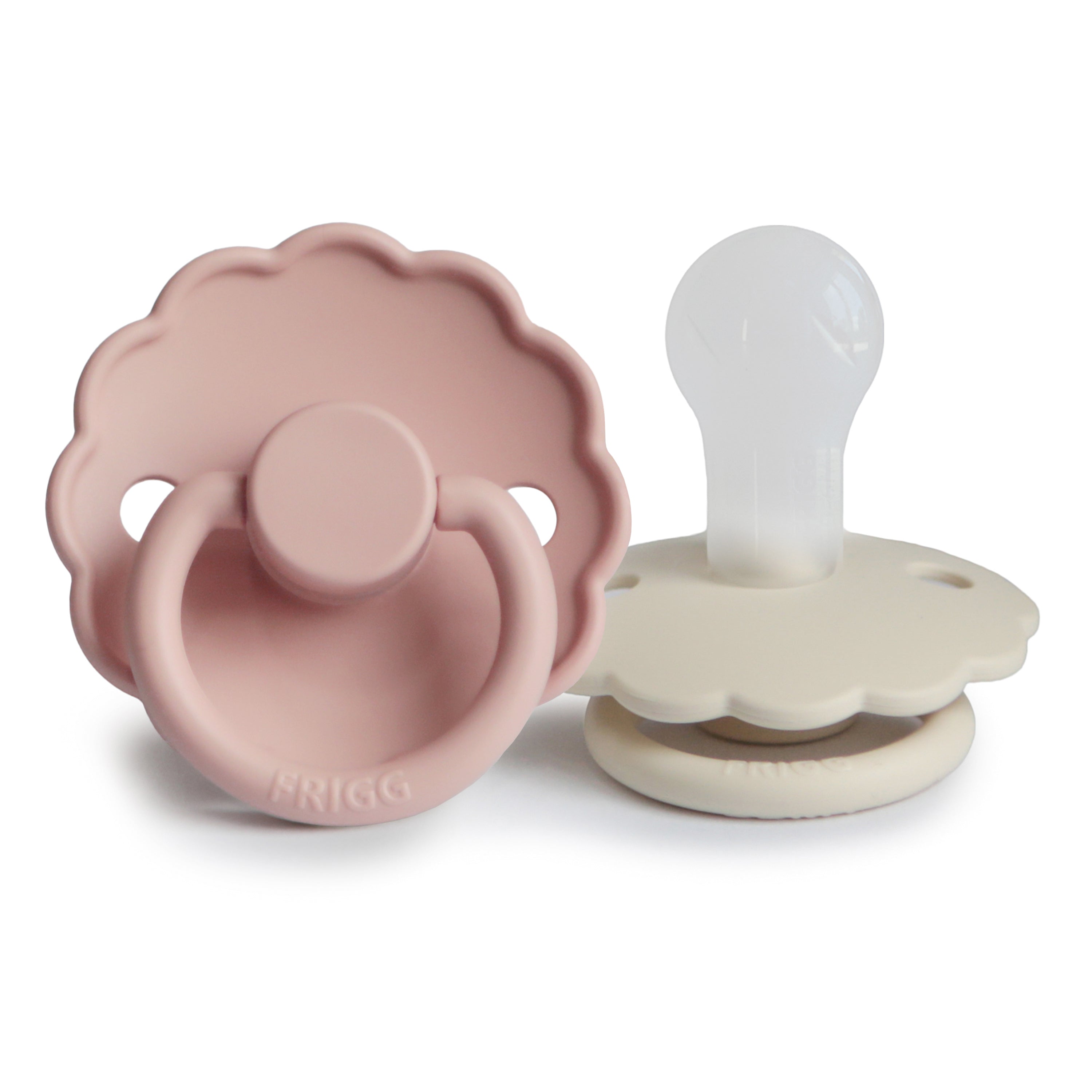 FRIGG Daisy Silicone Pacifier 2-Pack FRIGG PACIFIERS Mushie Blush/Cream 0-6 months