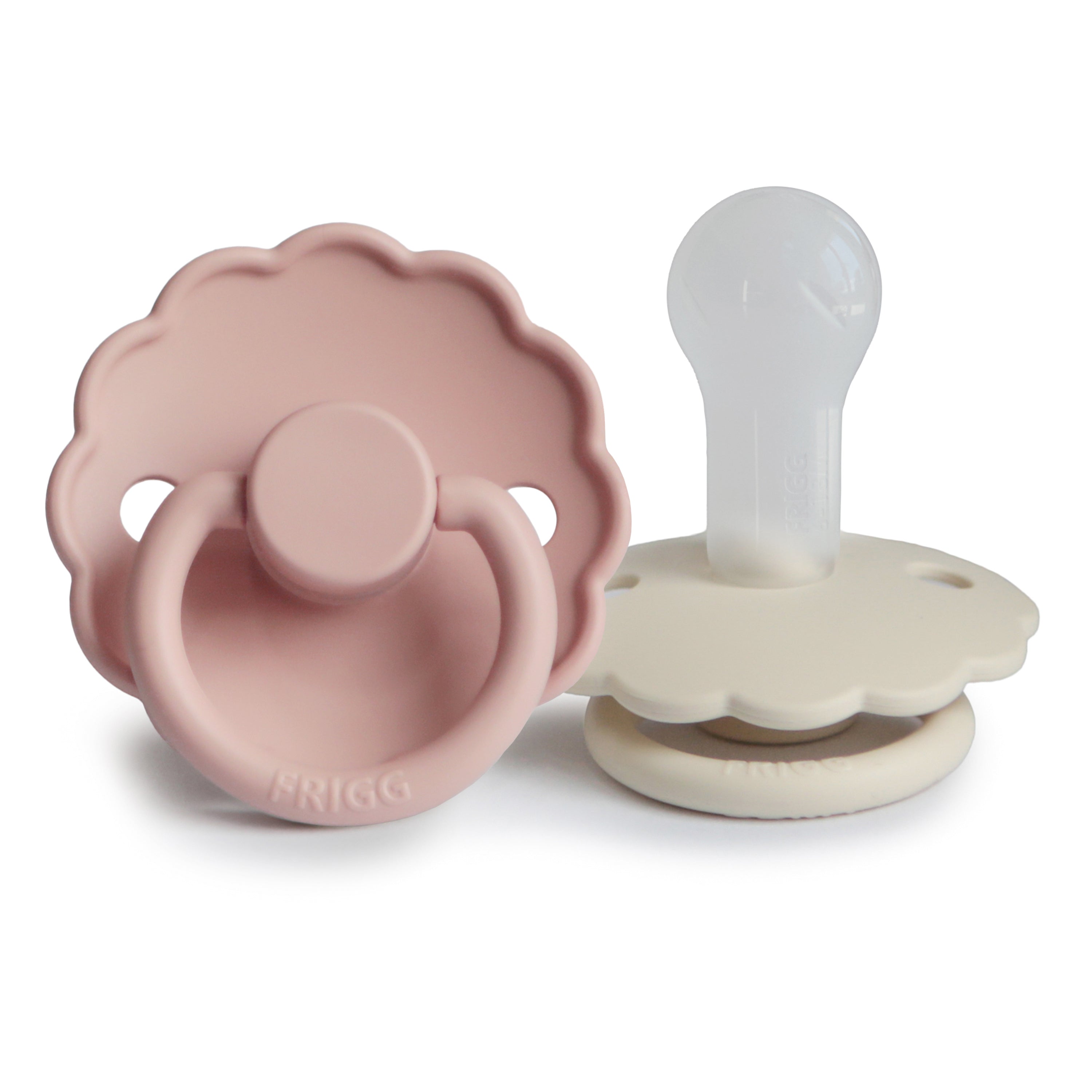 FRIGG Daisy Silicone Pacifier 2-Pack FRIGG PACIFIERS Mushie Blush/Cream 6-18 months