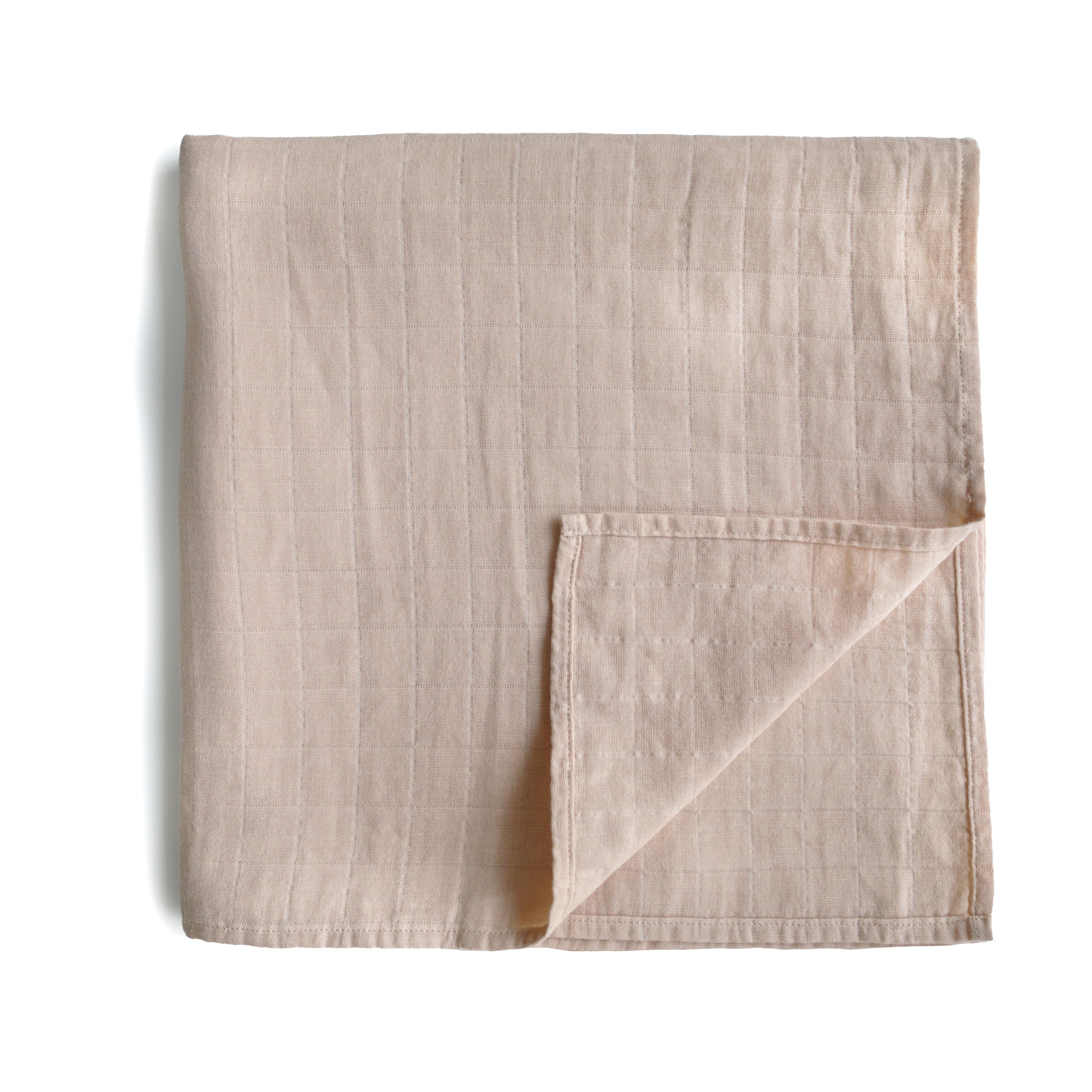 Organic Cotton Muslin Swaddle Blanket Swaddle Mushie Blush