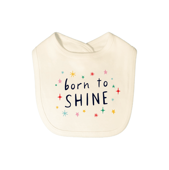 graphic bib | born to shine
