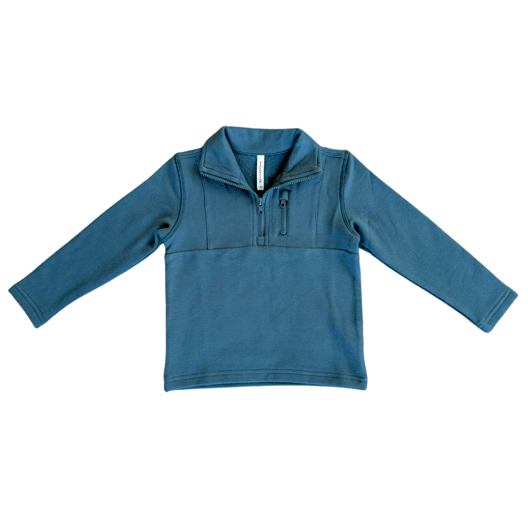 Boy's 3/4 Fleece Zip Sweatshirt