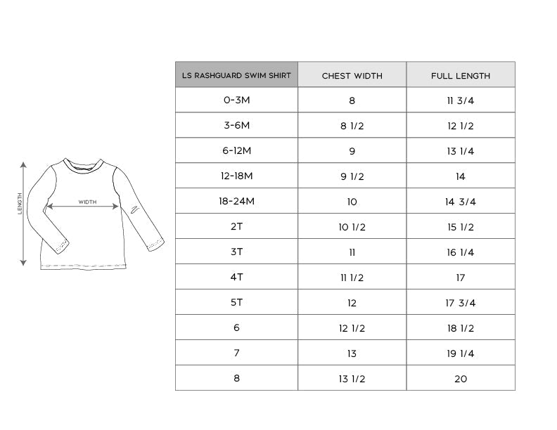 Boy's Long Sleeve Rash Guard Swim Shirt