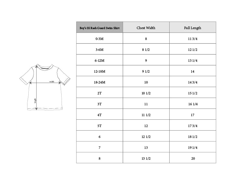 Boy's Short Sleeve Rash Guard Swim Shirt