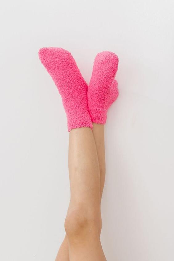 SALE Bright Pink Cozy Socks