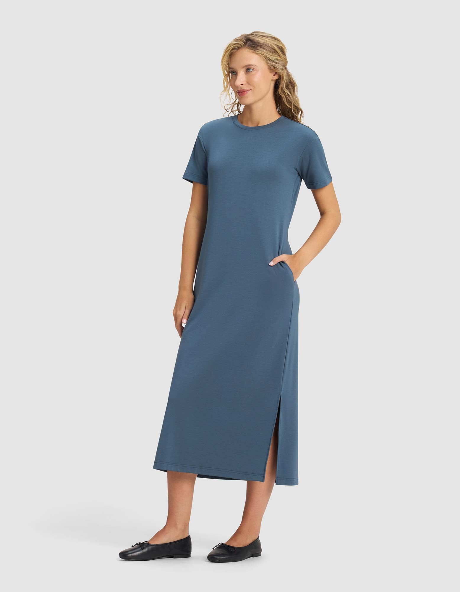 Women's Brushed Bamboo Midi Dress