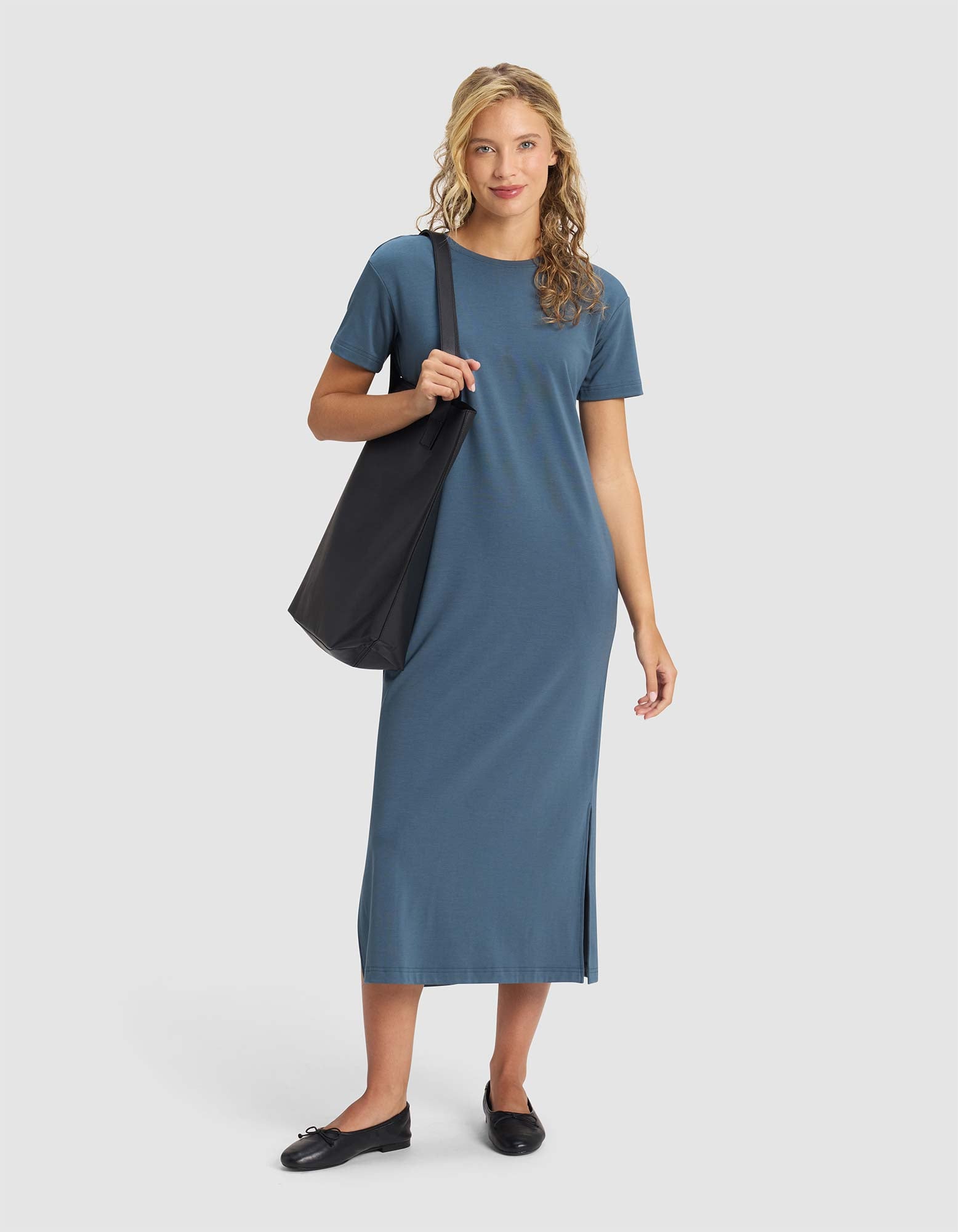Women's Brushed Bamboo Midi Dress