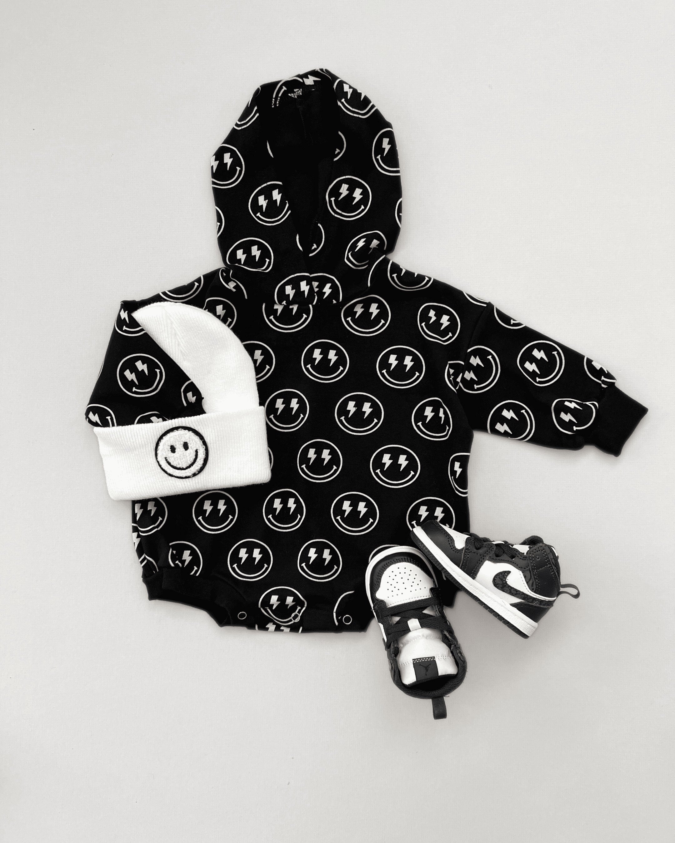 Hooded Bubble Romper | Electric Smiley
