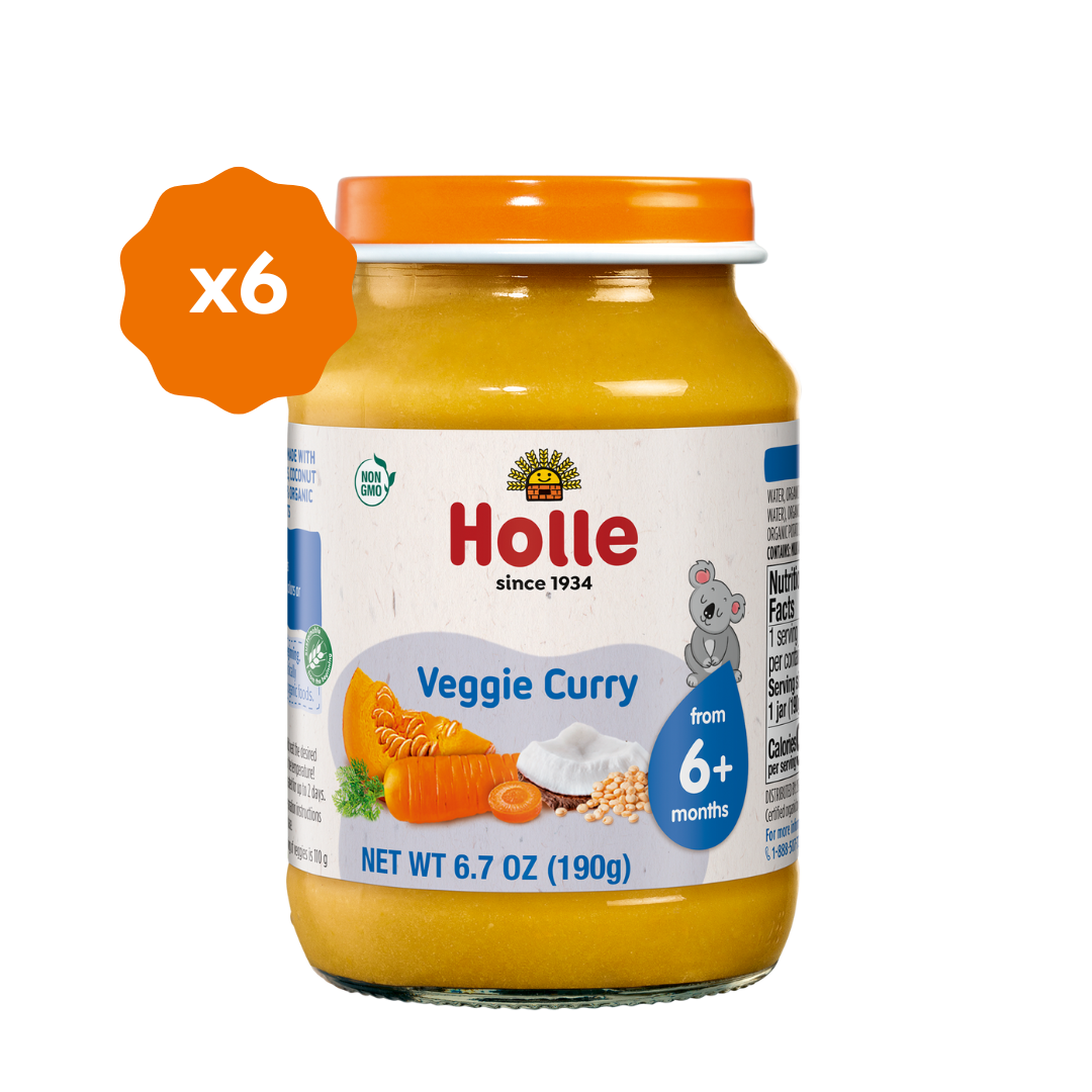 Holle Baby Food Jar - Veggie Curry - 6 Jars