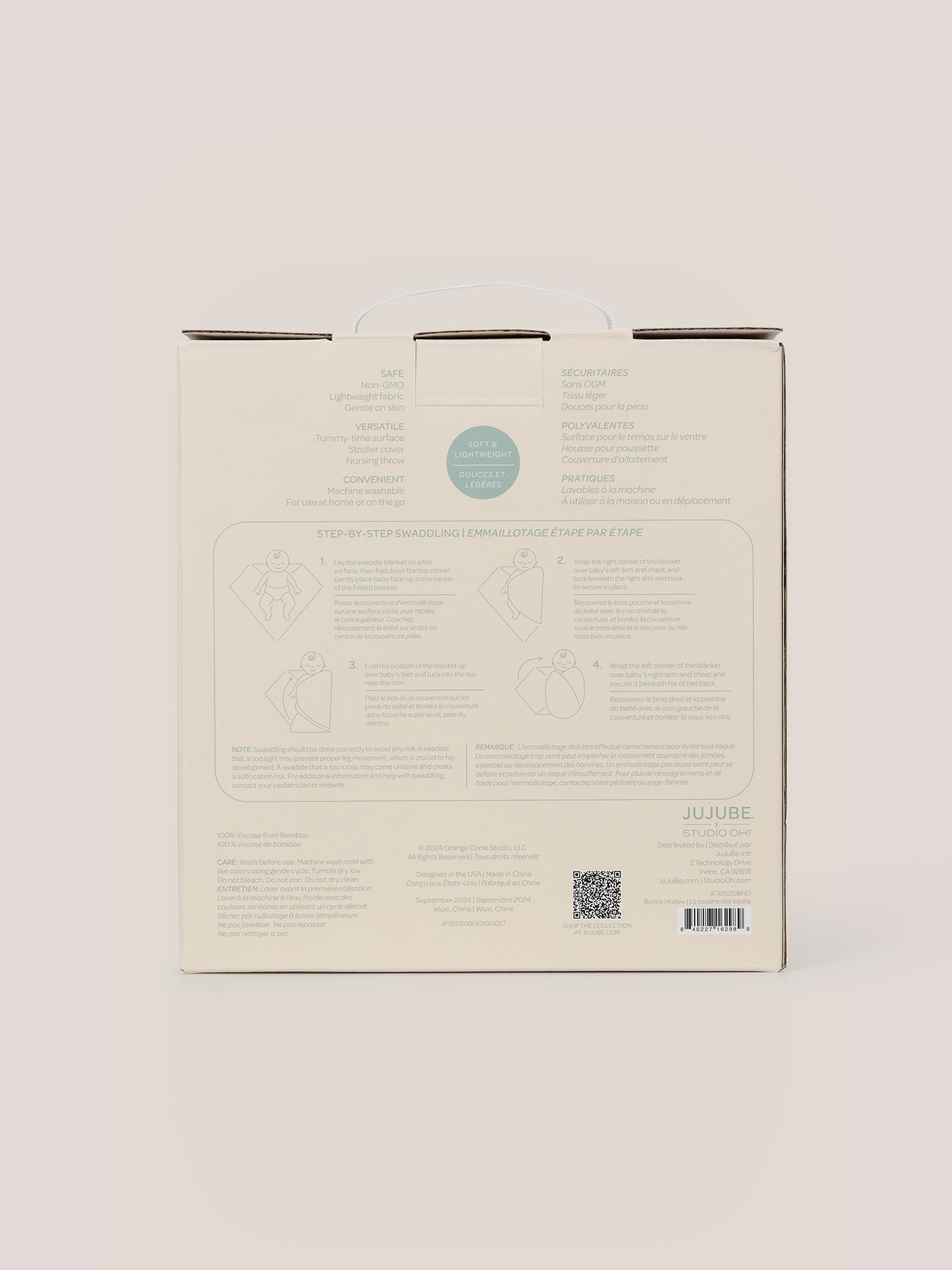 2-Pack Square Swaddle Blanket Set - Bunny Hollow
