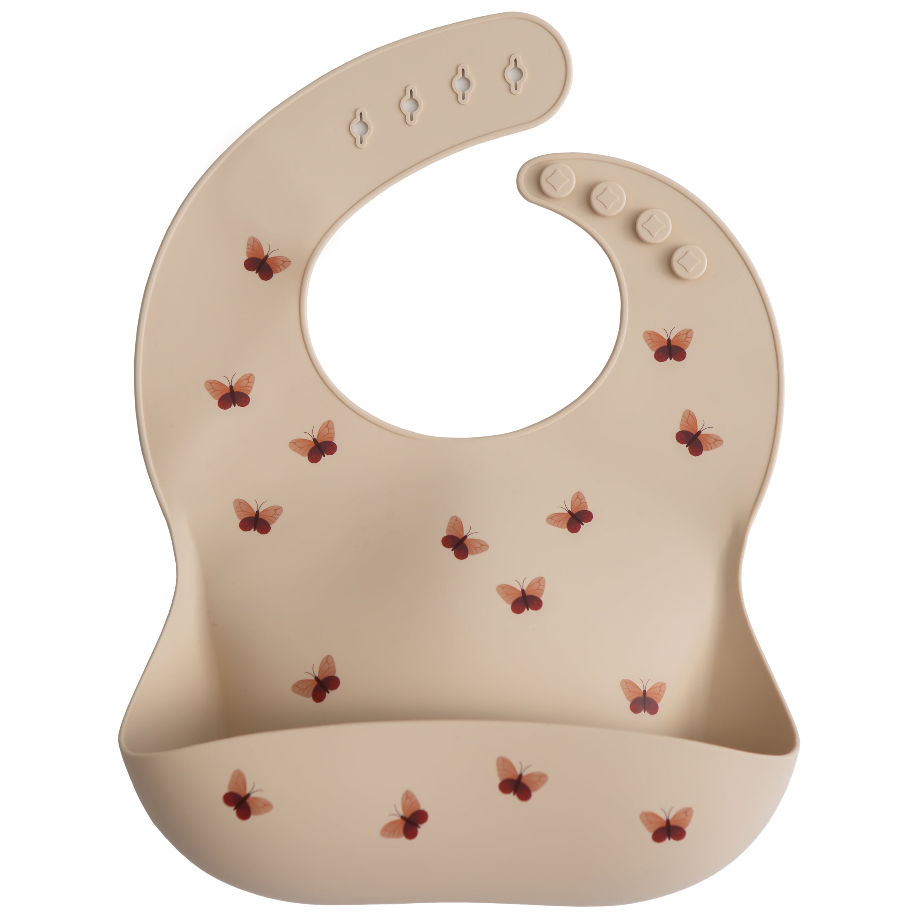 Silicone Baby Bib Silicone Bib Mushie Butterflies