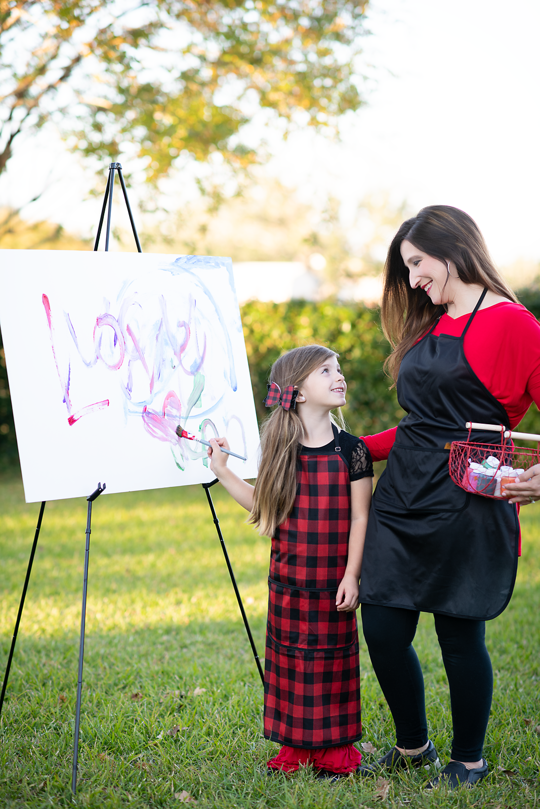 Red Buffalo Plaid Apron - fits sizes youth small through adult 2XL BapronBaby