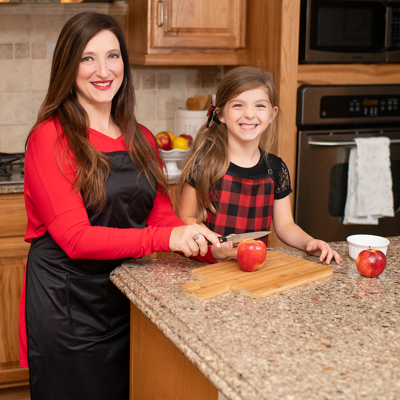 Red Buffalo Plaid Apron - fits sizes youth small through adult 2XL BapronBaby