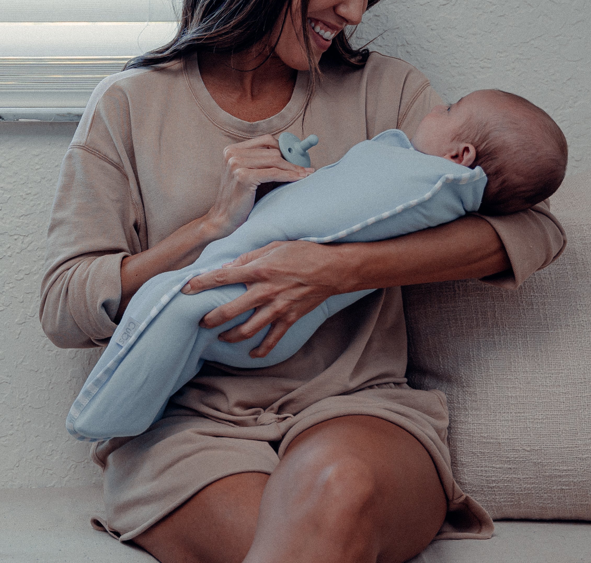 Easy Zipper Swaddle Blankets in Blue