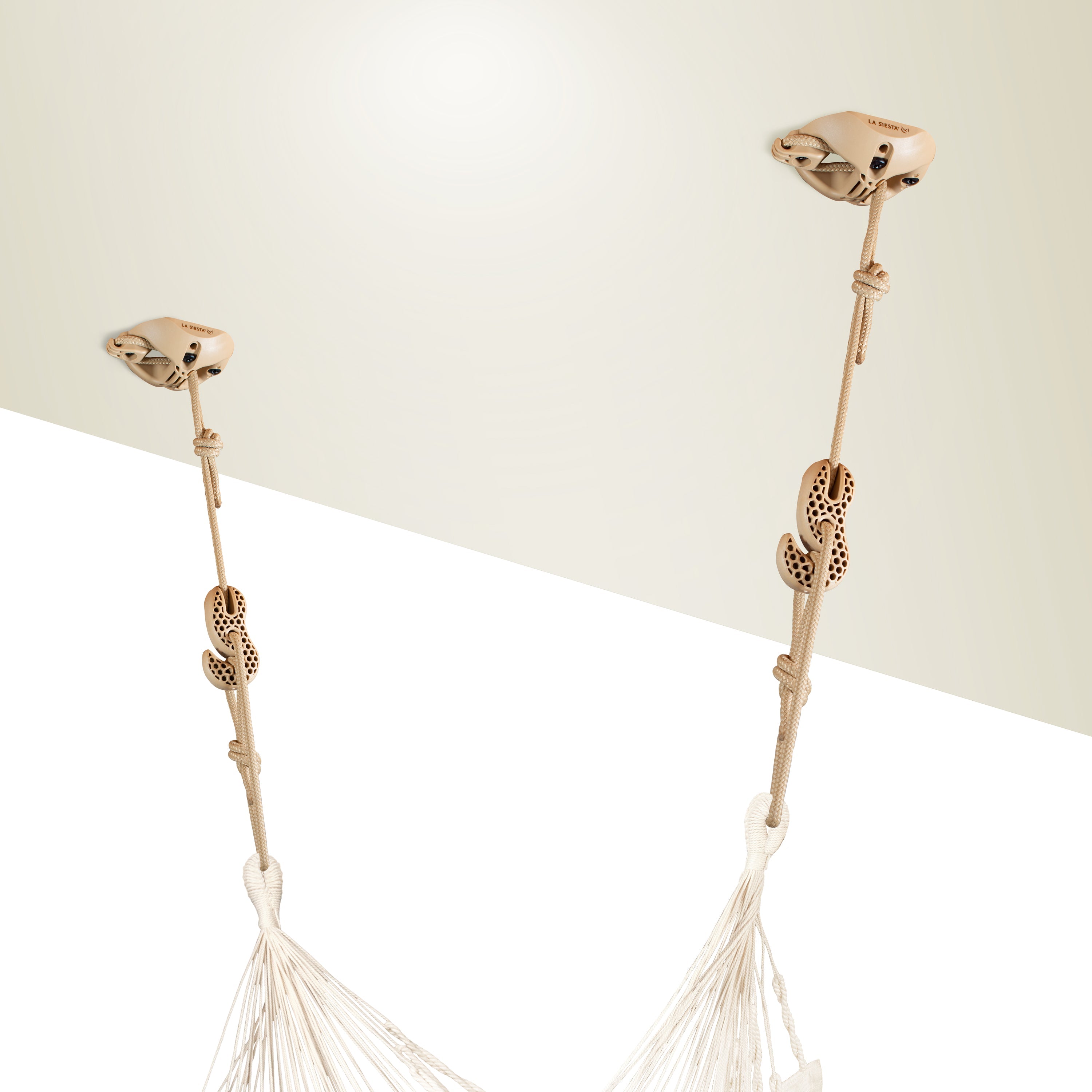 CasaMount 2rope Beige - Wall, Ceiling & Beam Suspension Set for Hammocks