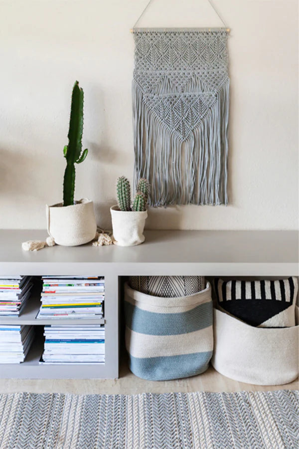 COTTON RUG MILANO NATURAL - GREY Little Wonder & Co