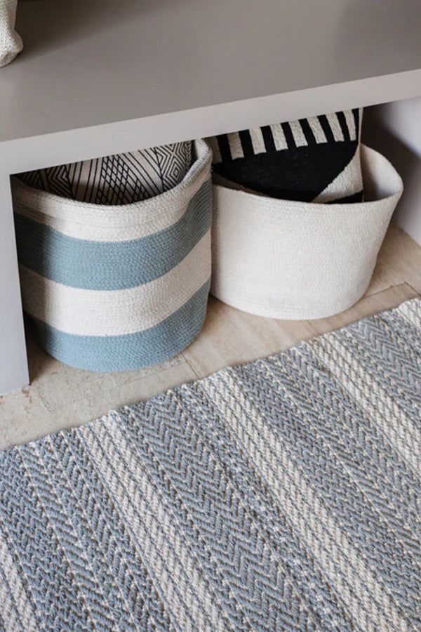 COTTON RUG MILANO NATURAL - GREY Little Wonder & Co