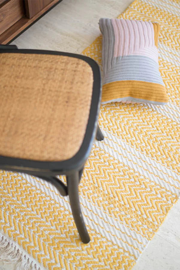 COTTON RUG MILANO NATURAL - MUSTARD Little Wonder & Co