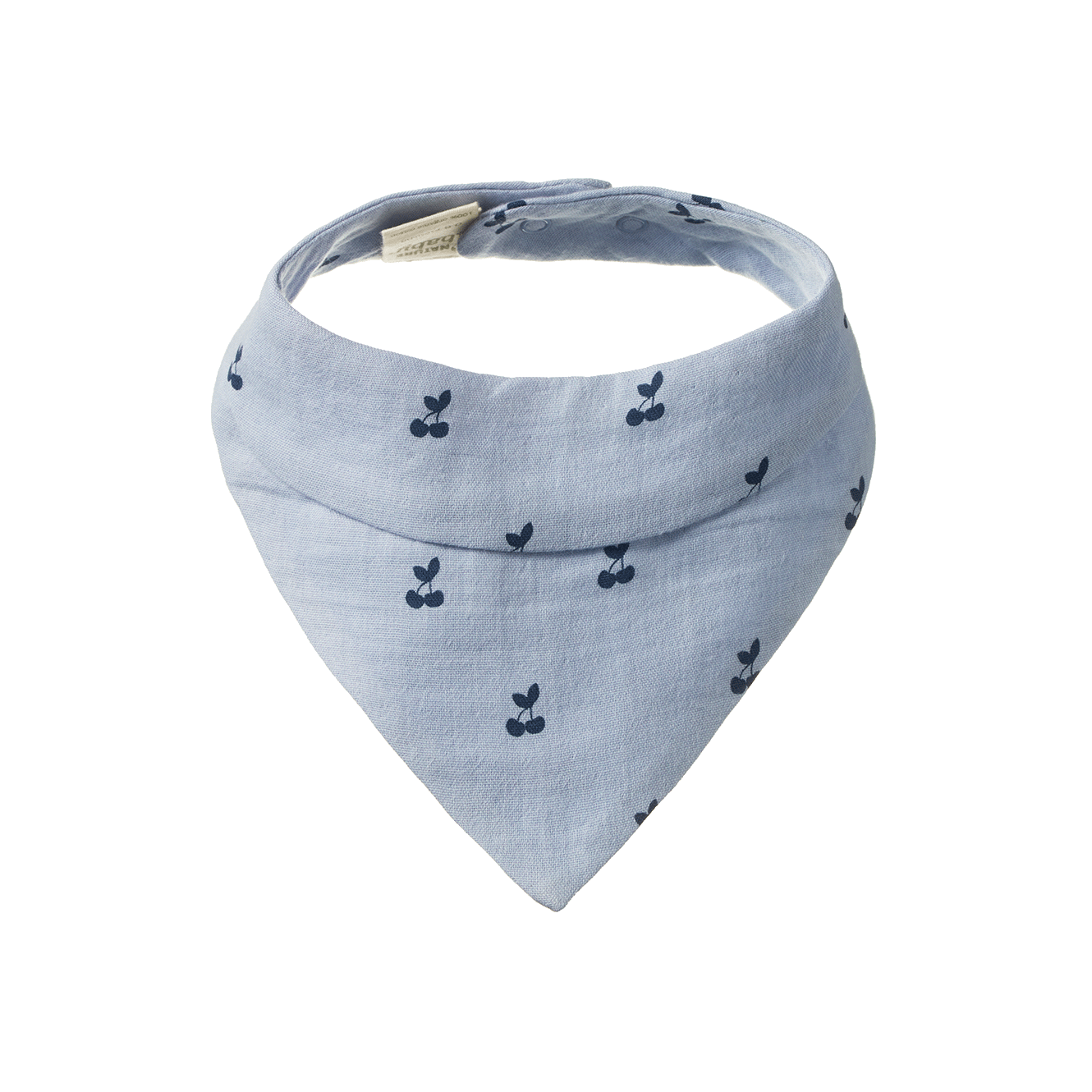 Triangle Bib Muslin - Petite Cherry Blue Print