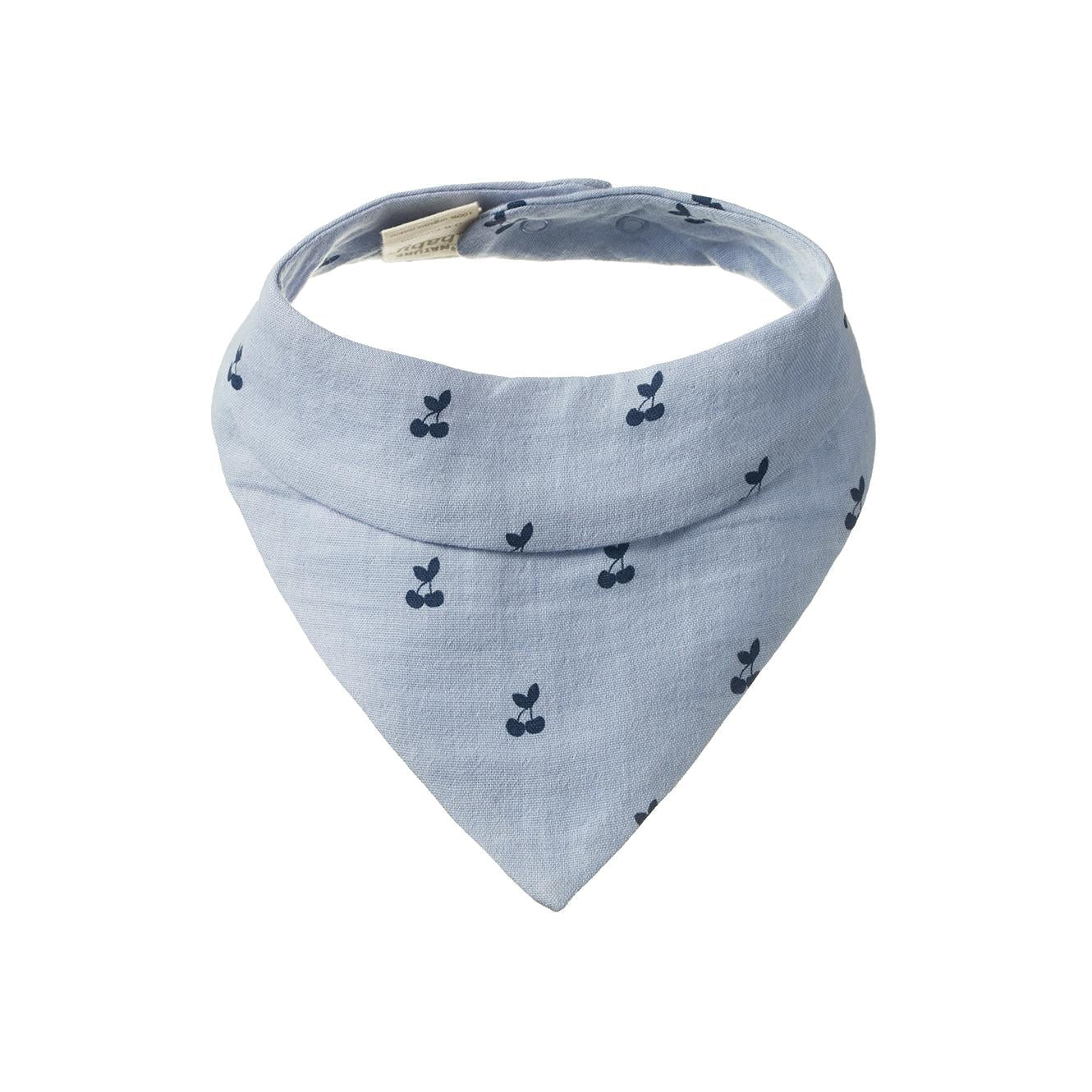 Triangle Bib Muslin - Petite Cherry Blue Print