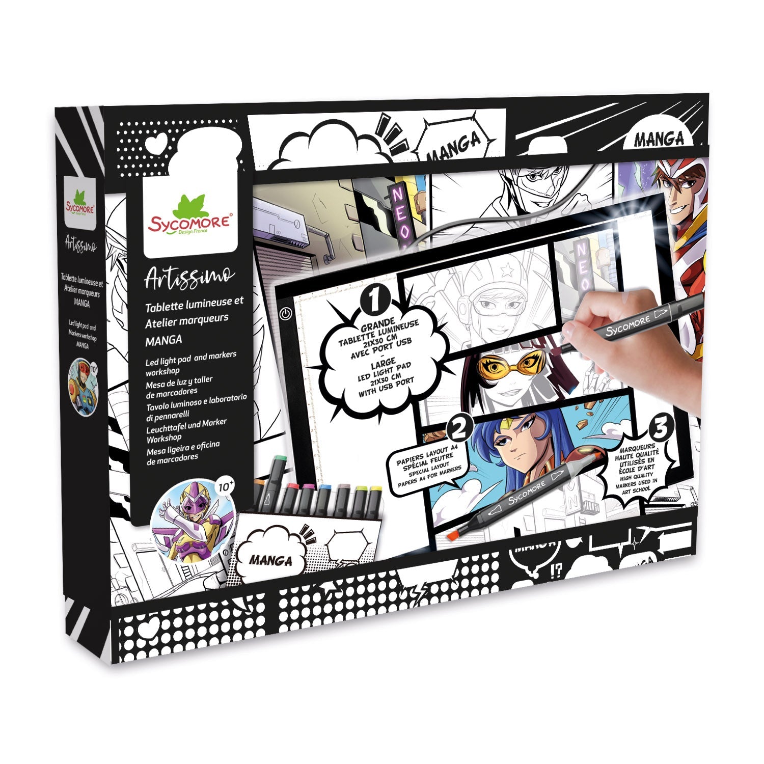 Manga - XXL+ Led Light Pad And Markers Workshop - 10y+