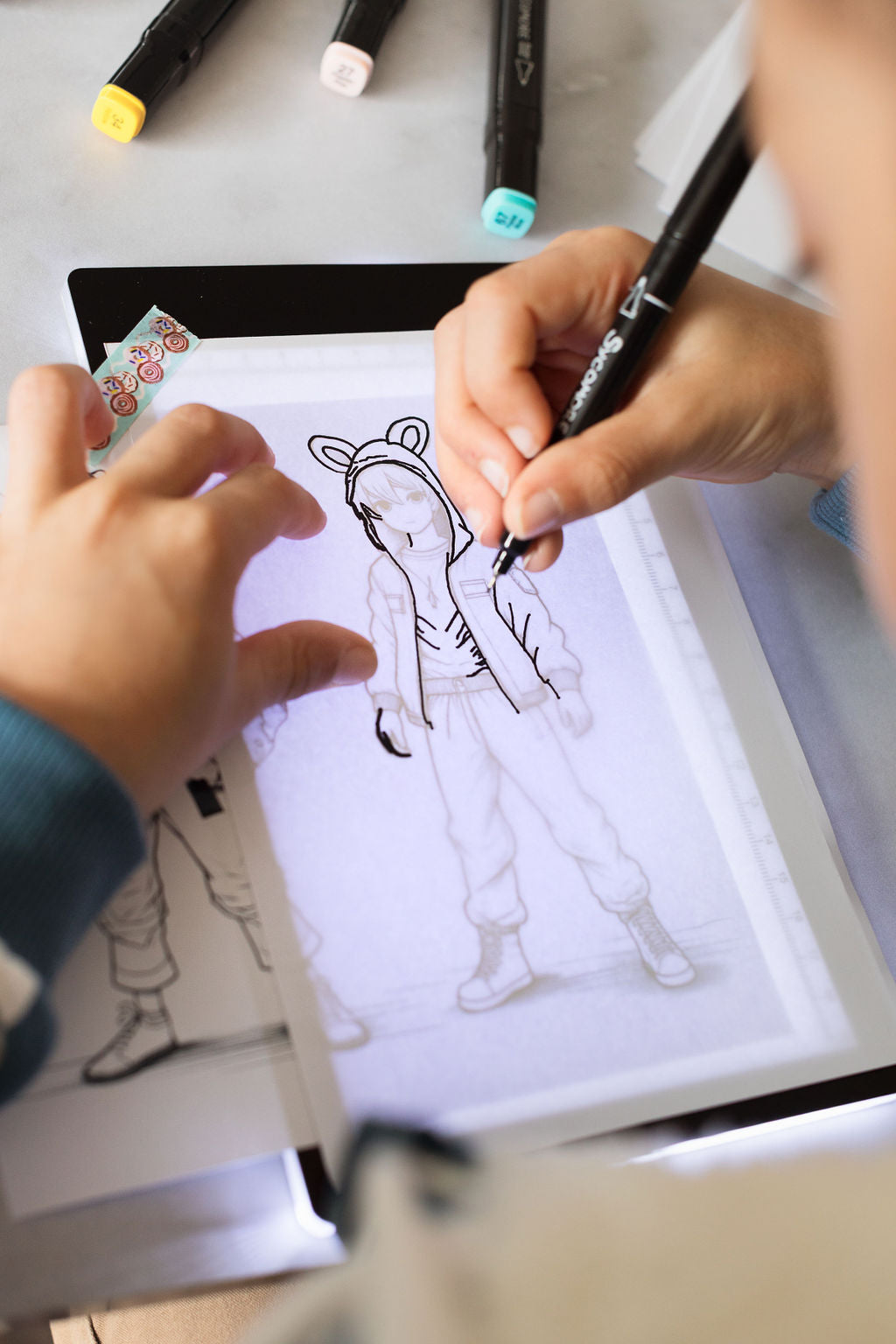 Manga - XL Rechargeable Led Light Pad - Create Your Manga Characters - 10y+