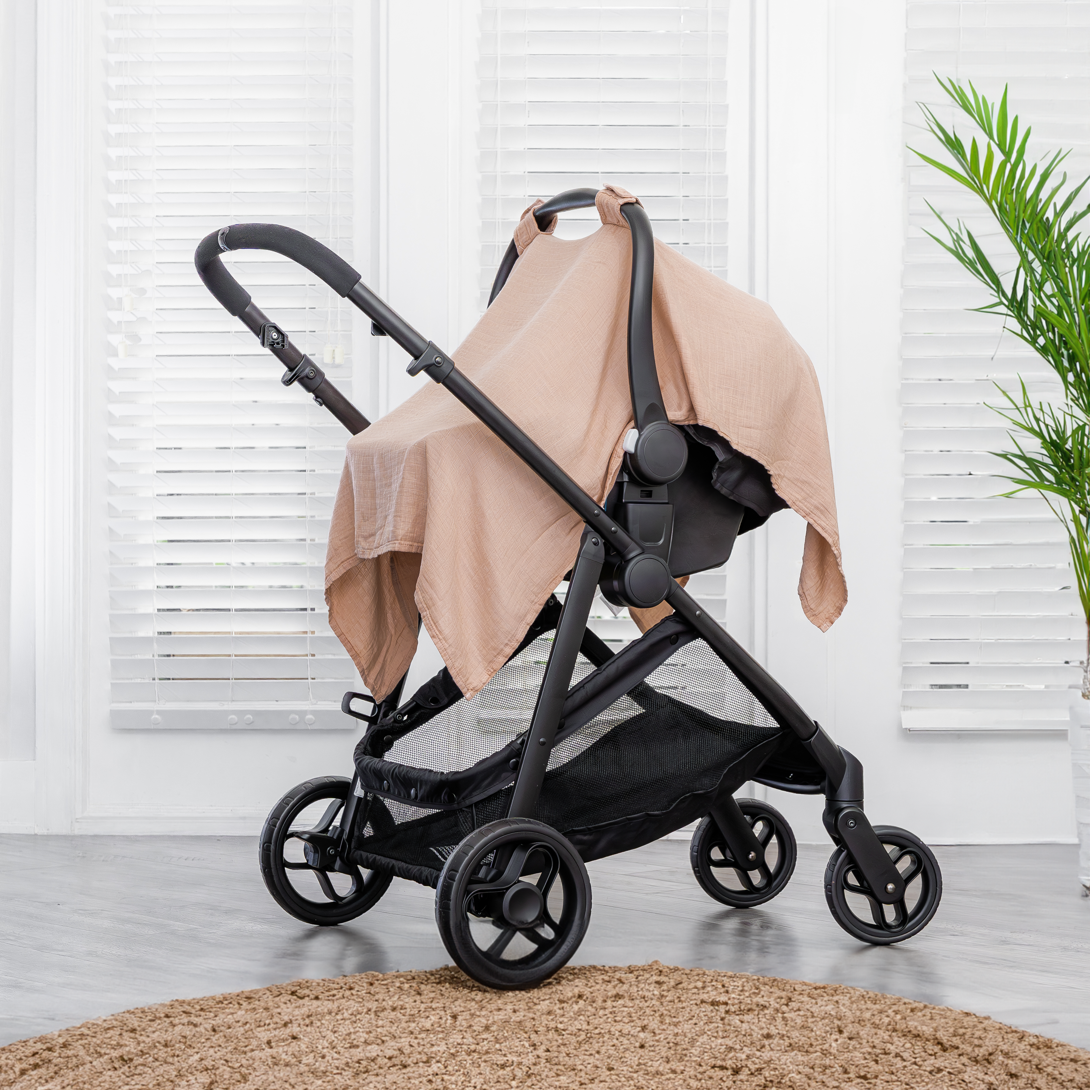 Baby Car Seat Cover in Blush