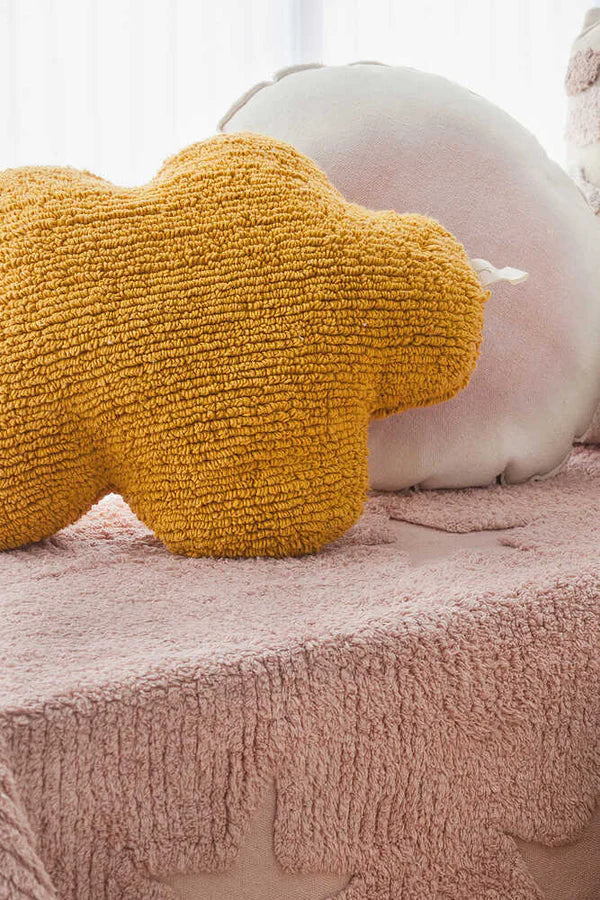 CUSHION CLOUD MUSTARD Little Wonder & Co