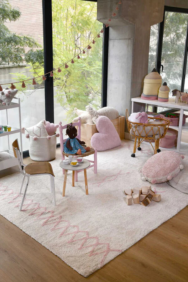 CUSHION HEART PINK Little Wonder & Co