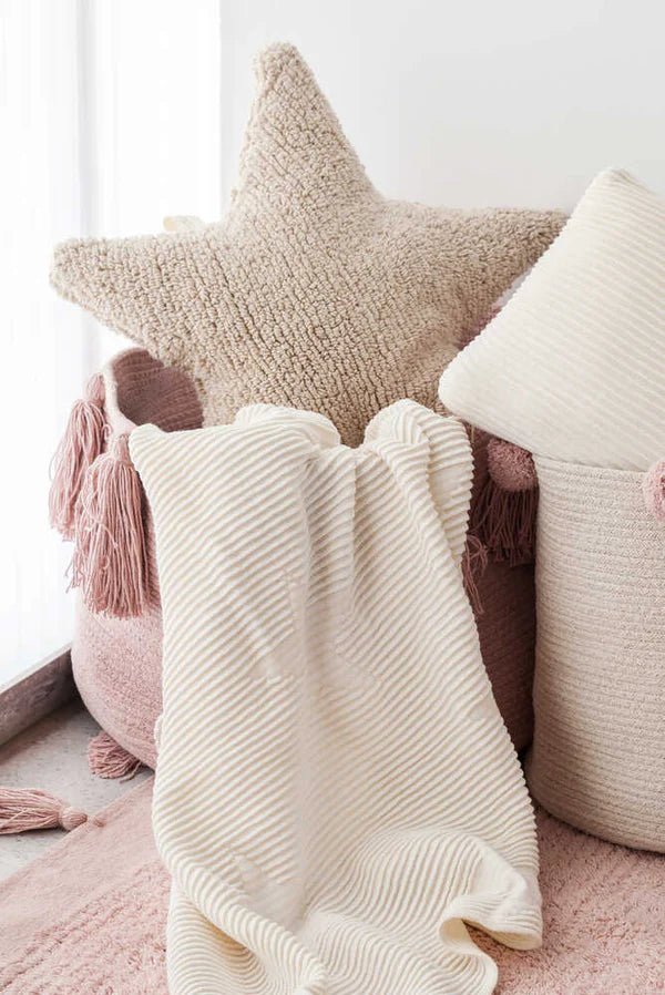 CUSHION STAR BEIGE Little Wonder & Co