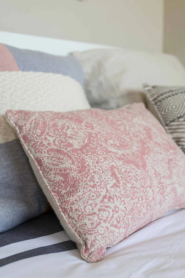 CUSHION STONE WASH SALMON Little Wonder & Co