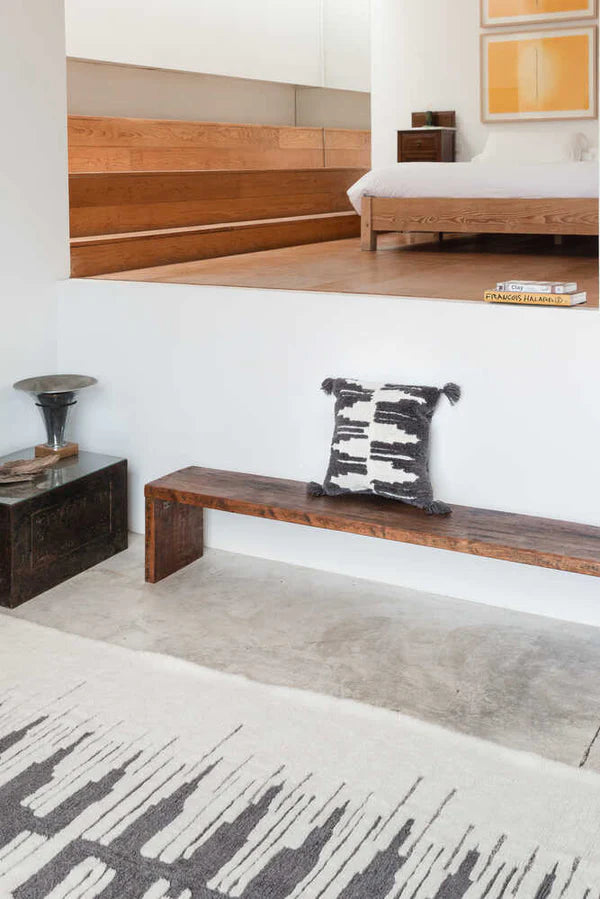 CUSHION ZAGROS CHARCOAL NATURAL Little Wonder & Co