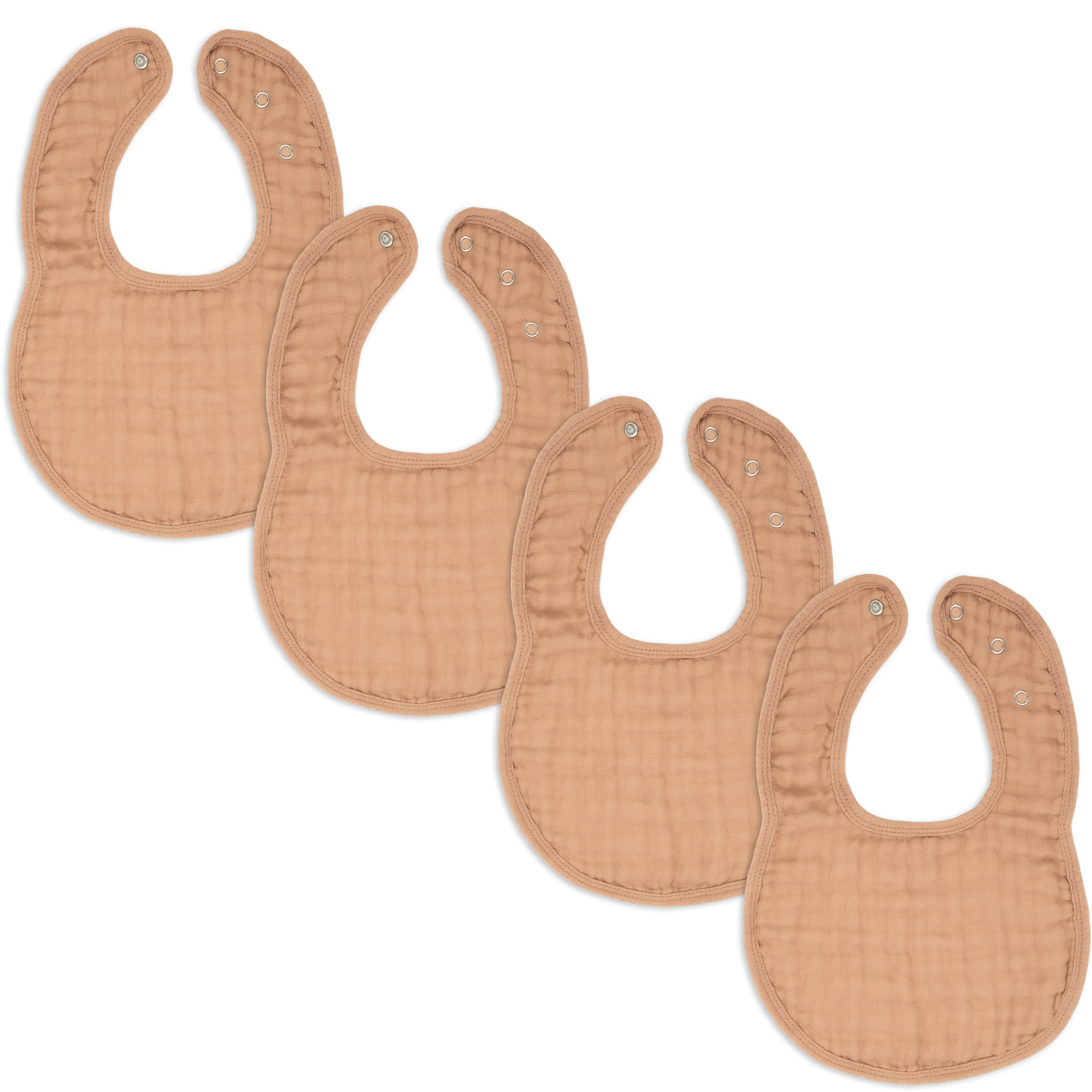 Muslin Bibs in Caramel