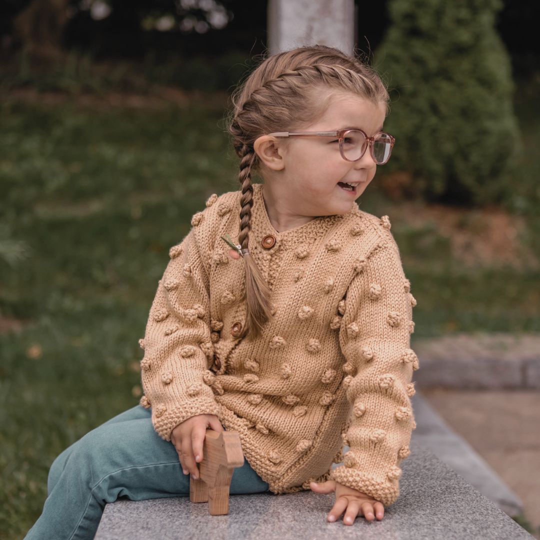 Carrie Cardigan - Popcorn Knit Baby Cardigan