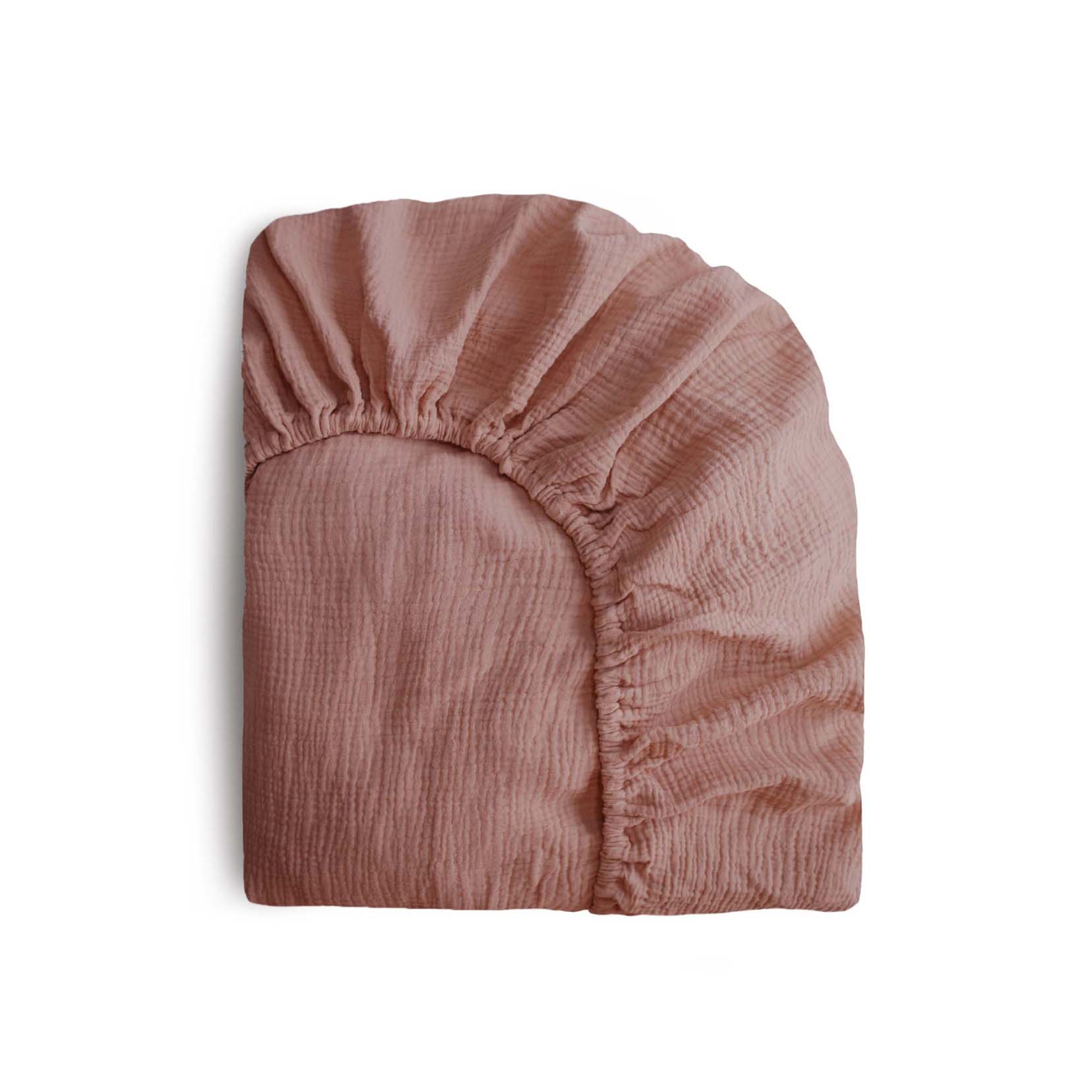 Mini Muslin Crib Sheet mini crib sheet Mushie Cedar