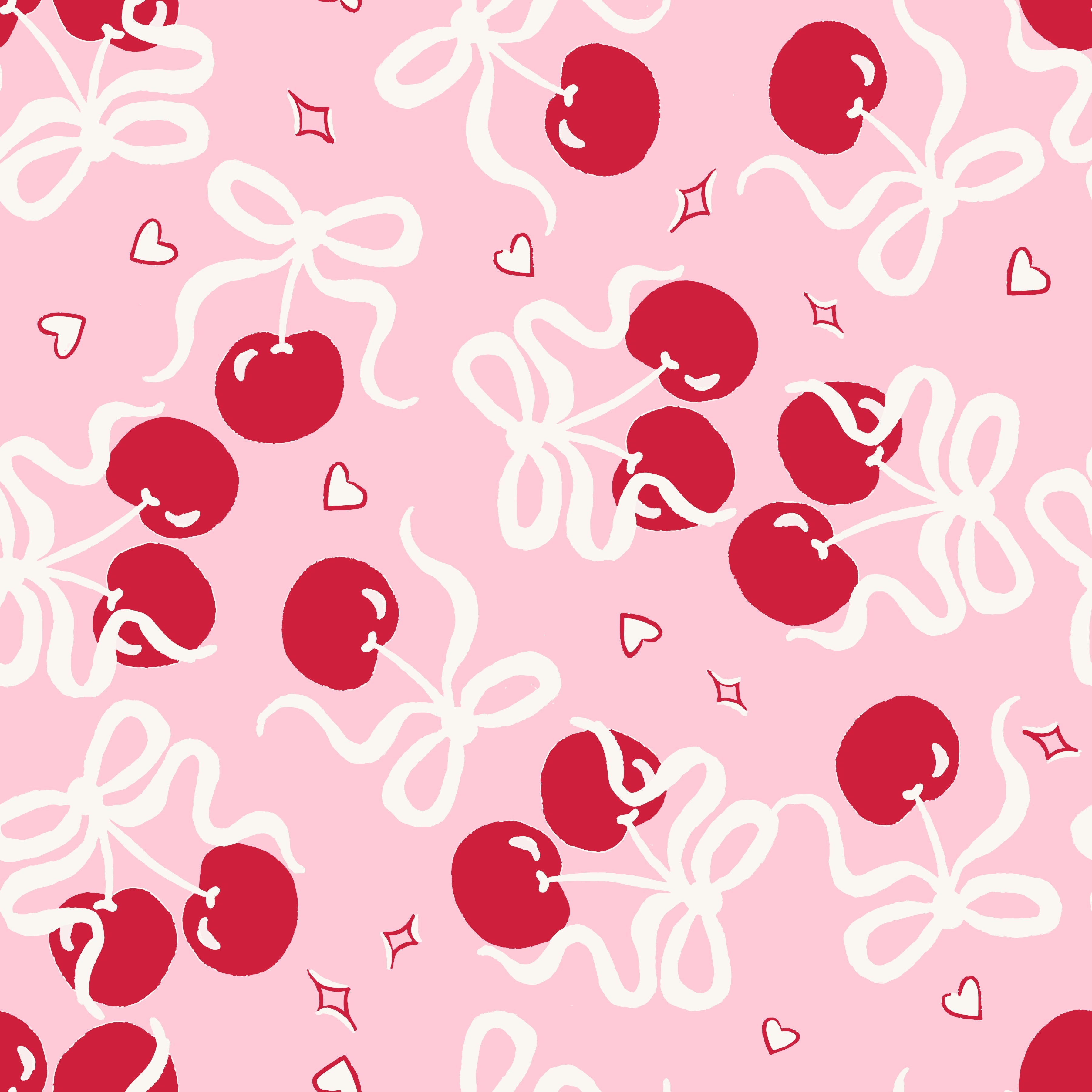 Pink Cherry Zip Up Bamboo Pajamas