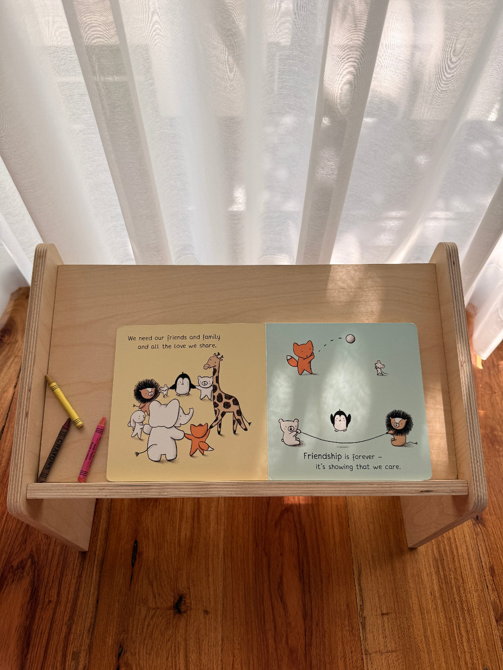Children's Lap Desk in Natural Birch | Montessori Floor Table