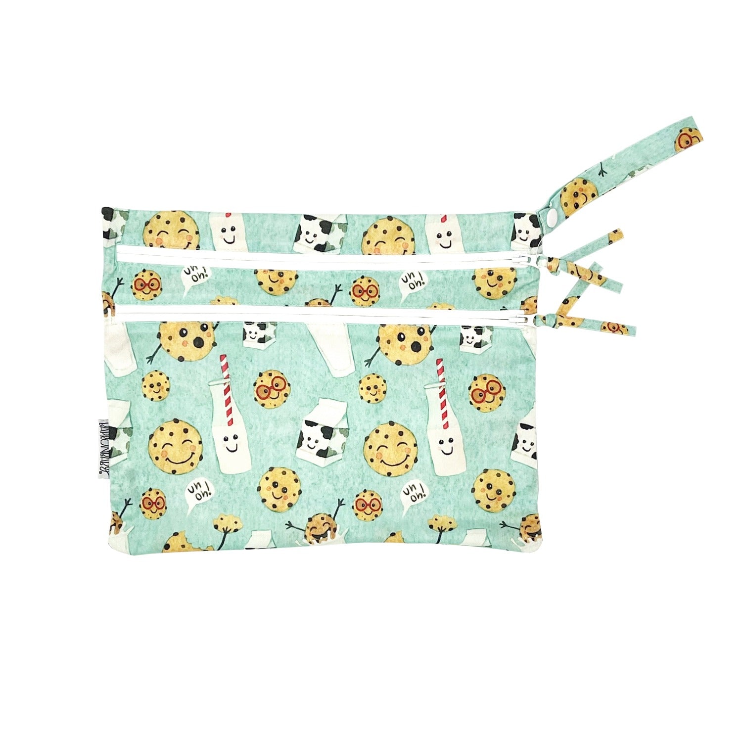 Cookies & Milk - Waterproof Wet Bag (For mealtime, on-the-go, and more!) BapronBaby