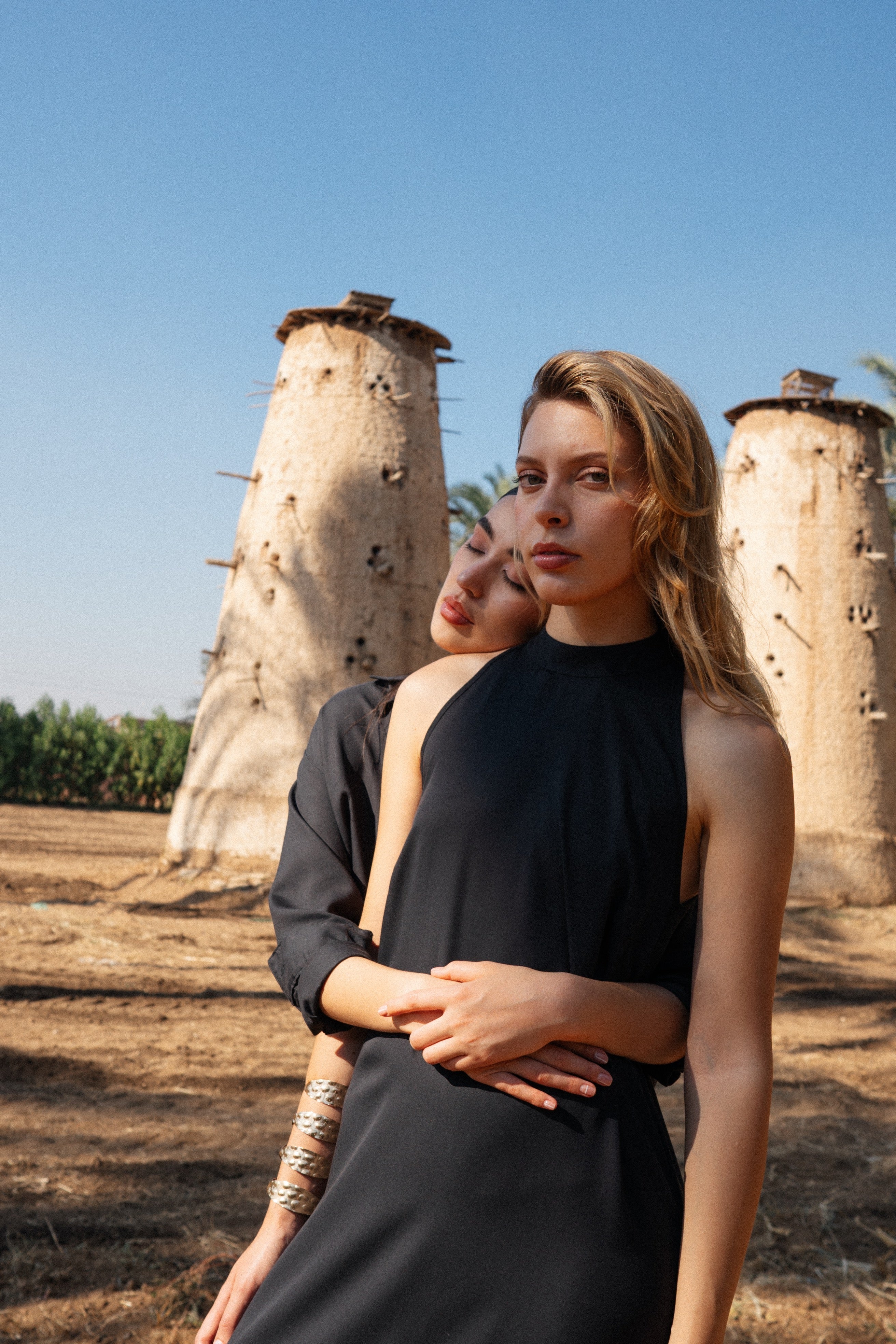 Tencel Halter Dress - Black