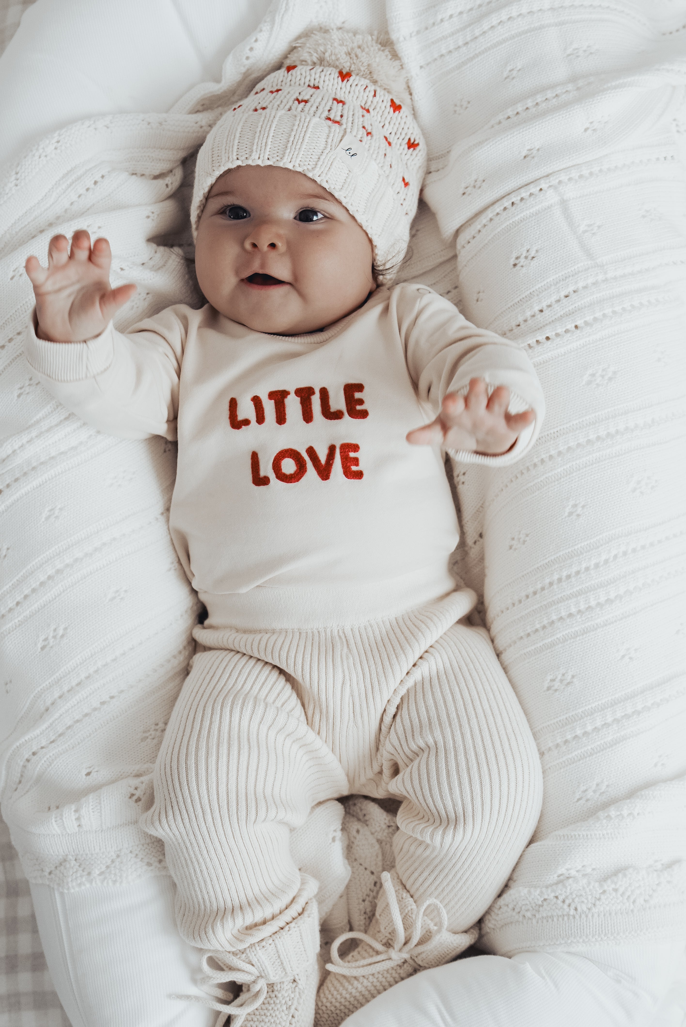 Luna + Luca Baby Rib Leggings - Cream Luna + Luca