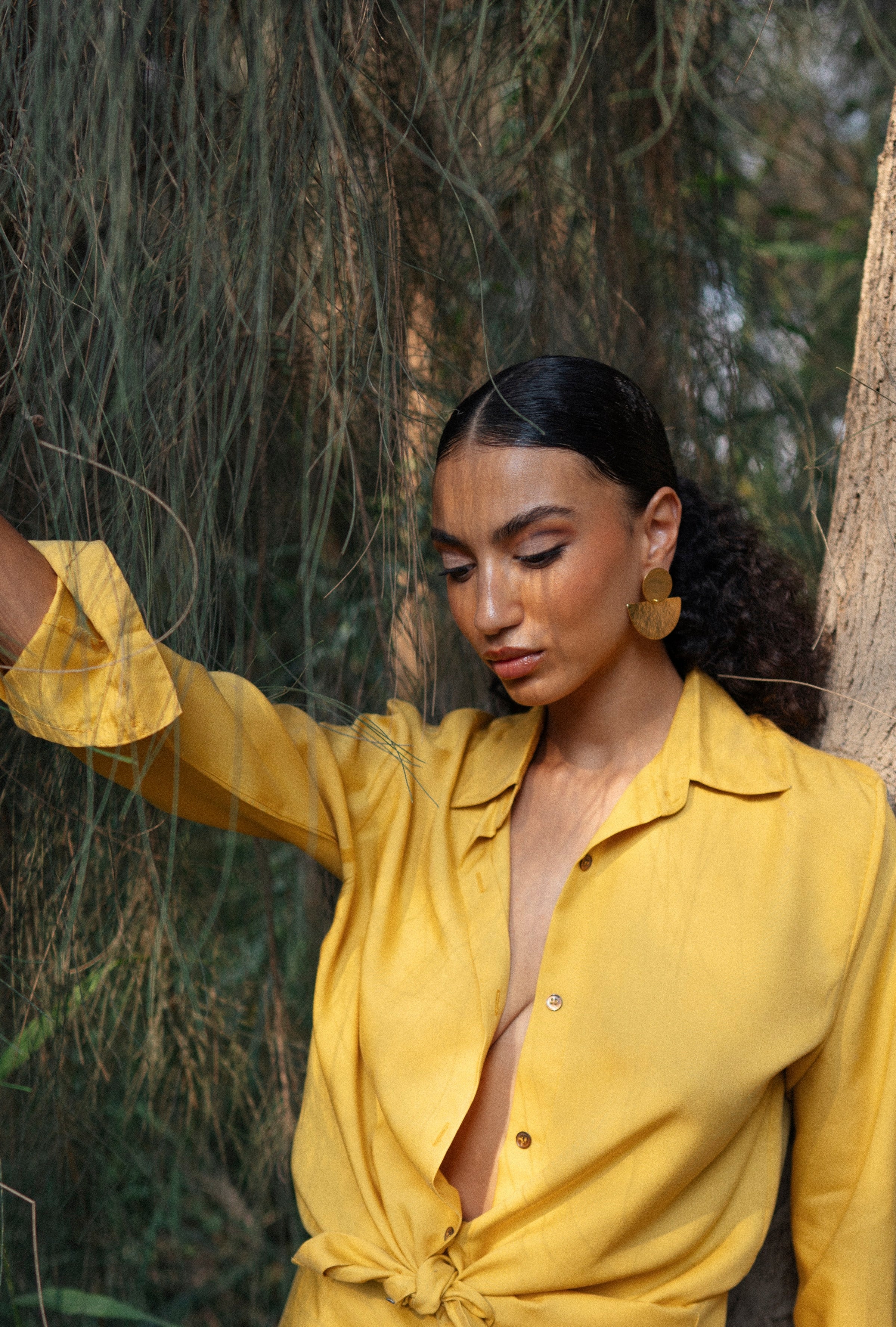 Tencel Button Up - Honey