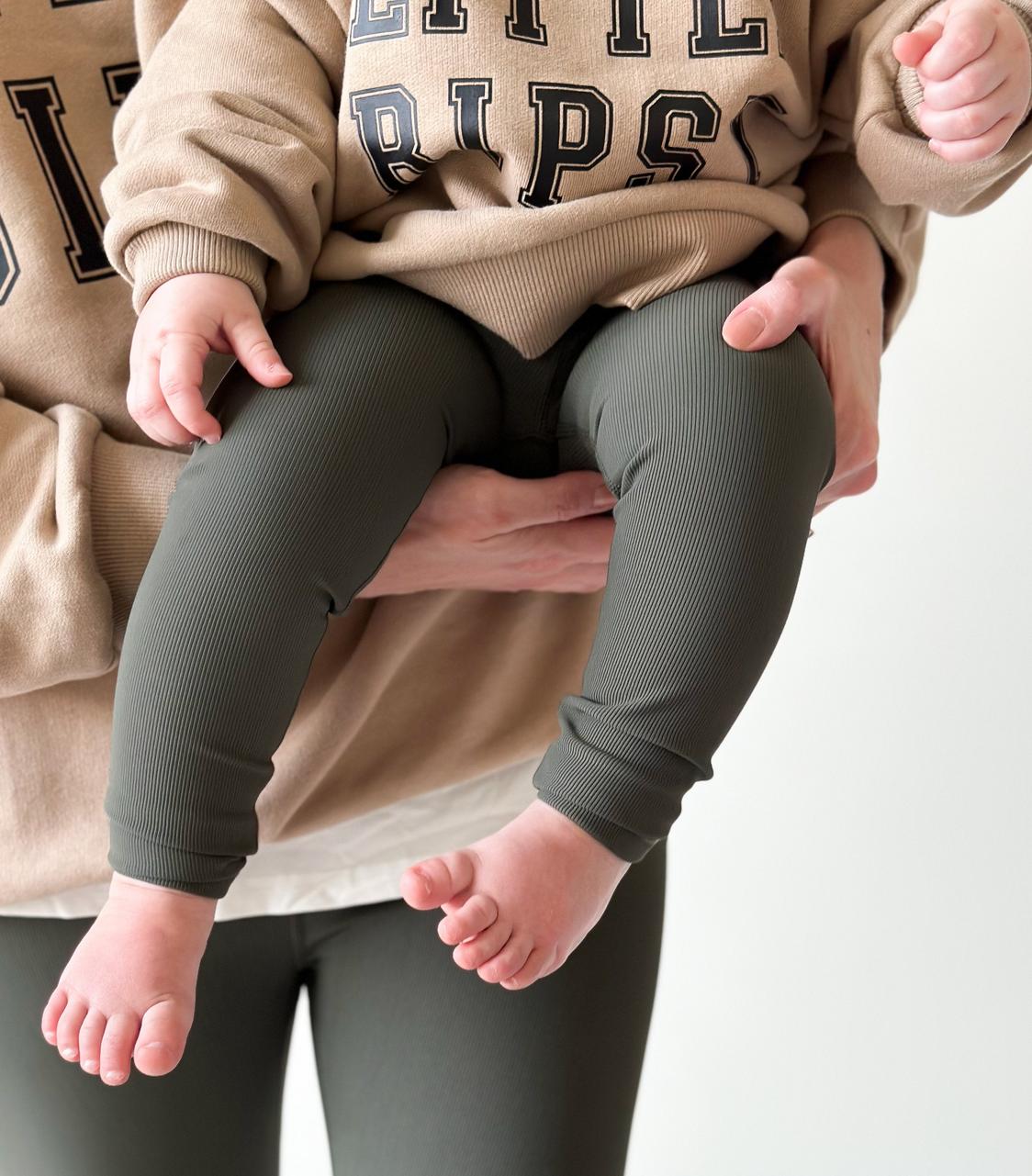 Baby Athletic Ribbed Legging - Forest