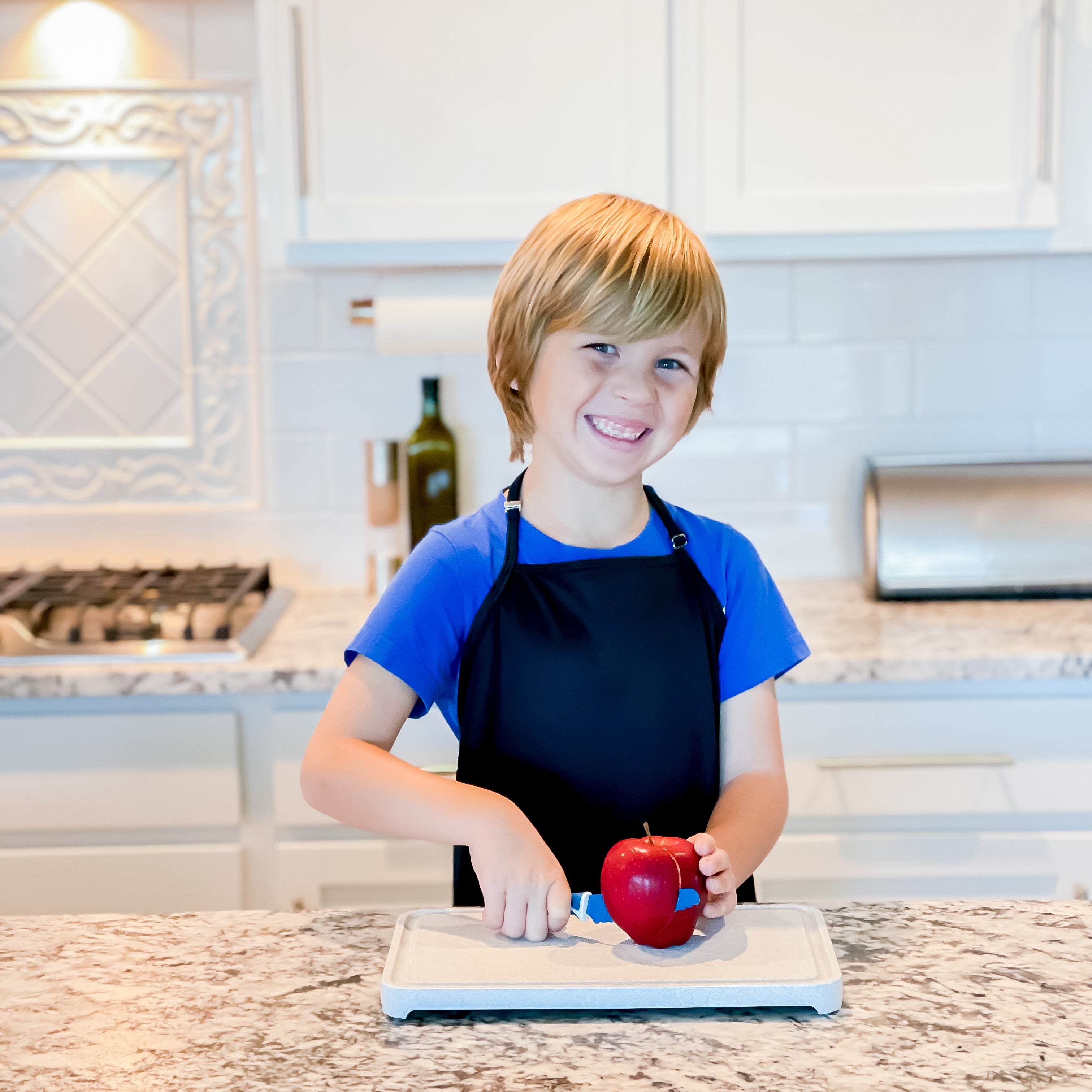 Solid Black Minimalist Apron - fits sizes youth small through adult 2XL BapronBaby