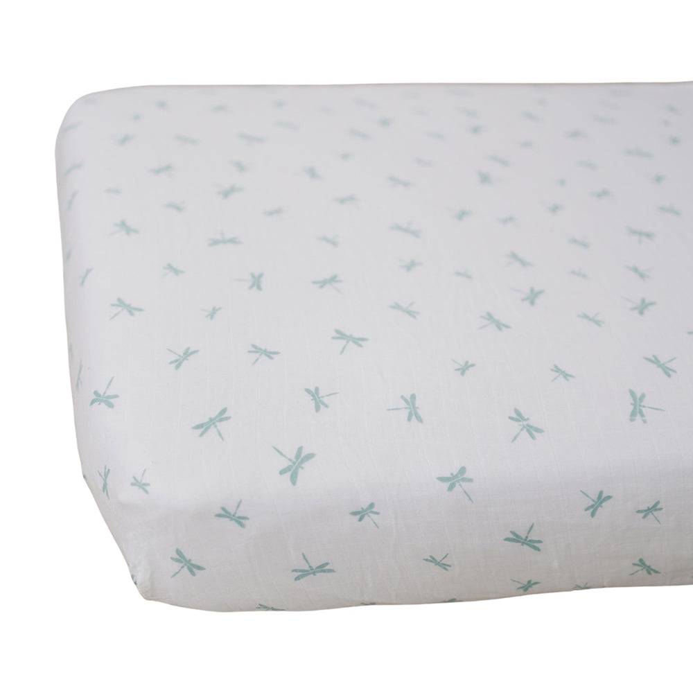 Dragonfly Oh So Soft Muslin Crib Sheet Crib Sheet Bebe au Lait