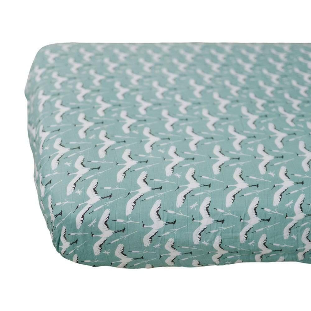 Crane Oh So Soft Muslin Crib Sheet Crib Sheet Bebe au Lait