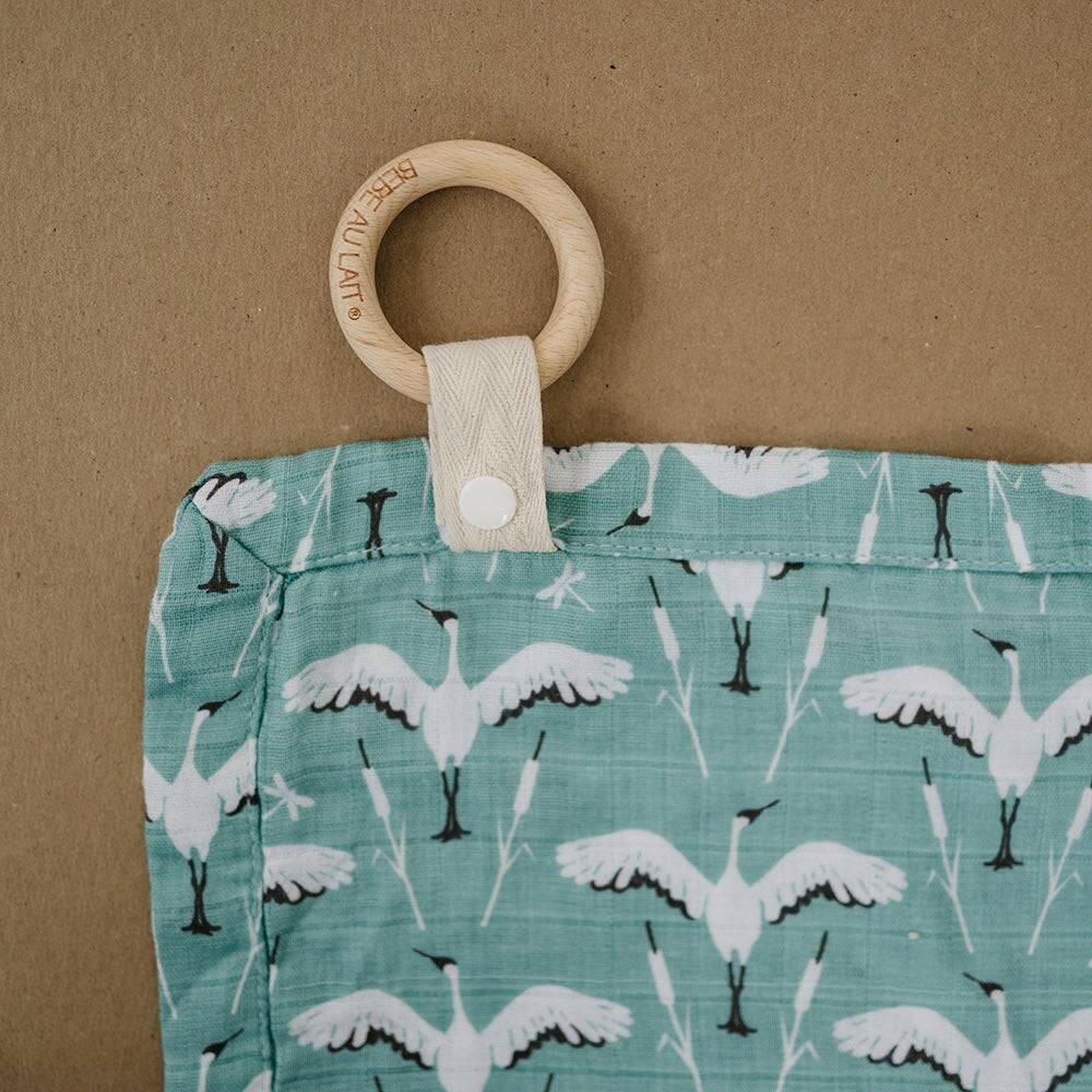 Crane Oh So Soft Muslin Teether Blanket Teether Blanket Bebe au Lait