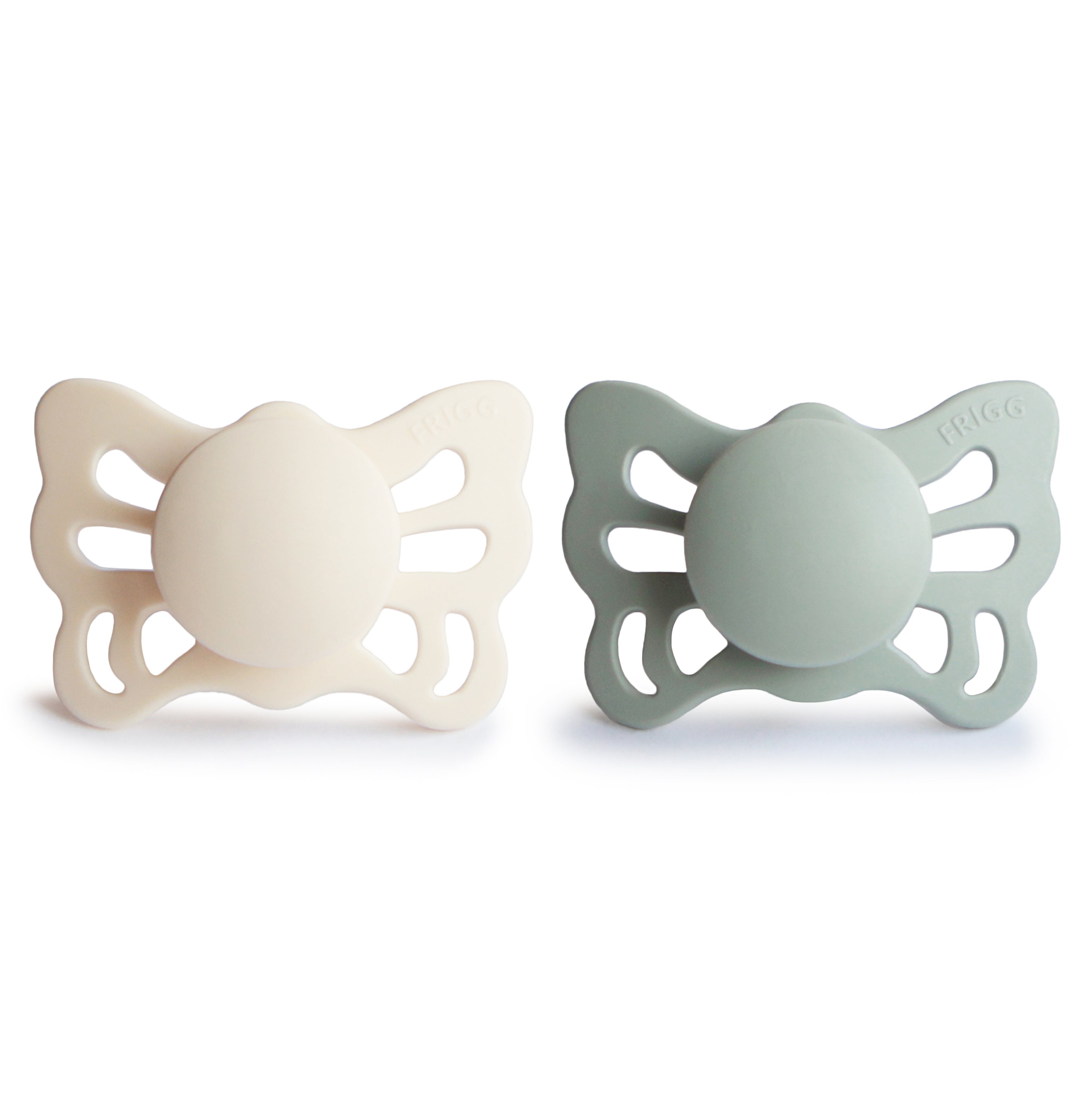 FRIGG Butterfly Anatomical Silicone Pacifier 2-Pack (0-6 Months) FRIGG PACIFIERS Mushie