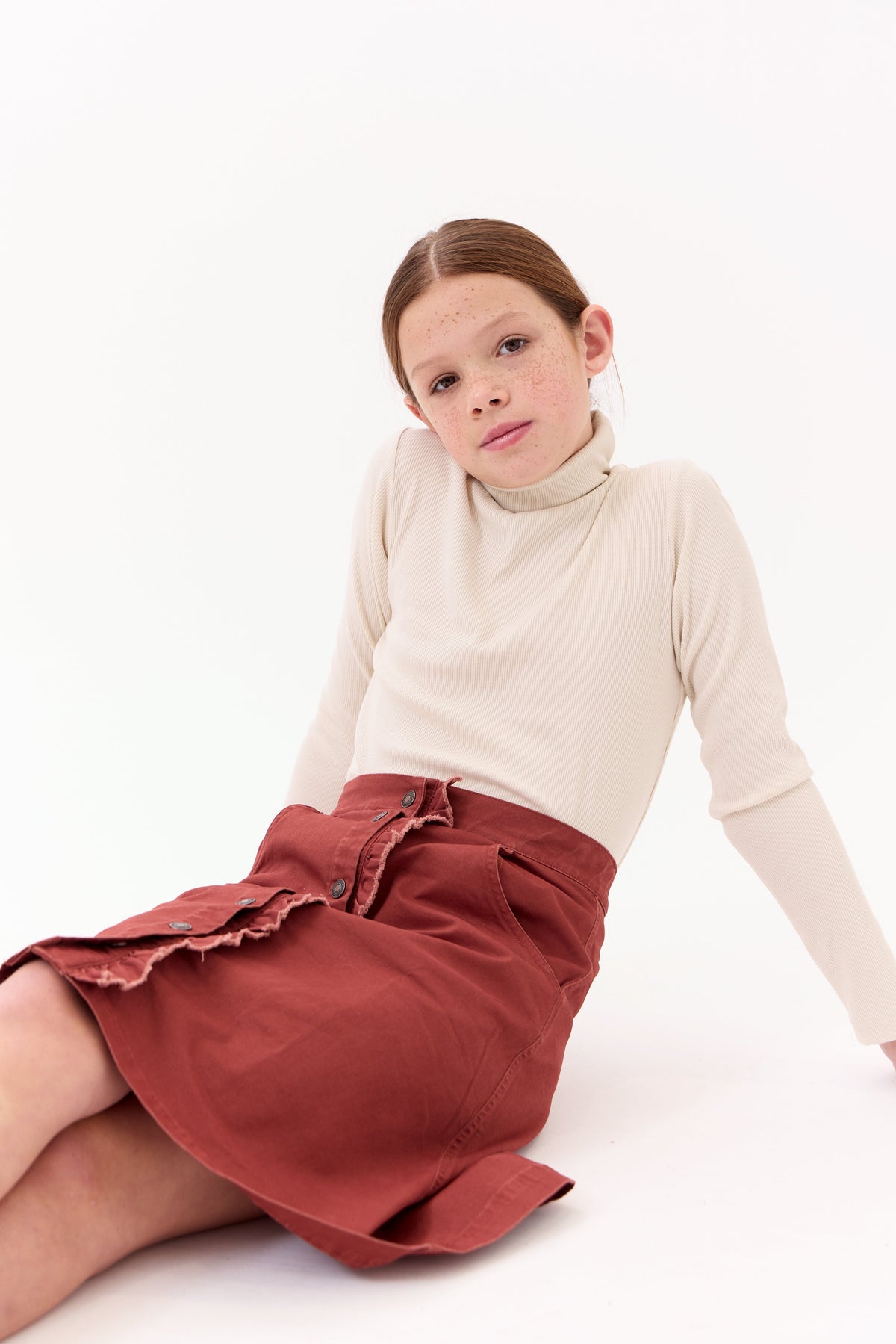 Nina Ruffled Skirt - Terracotta