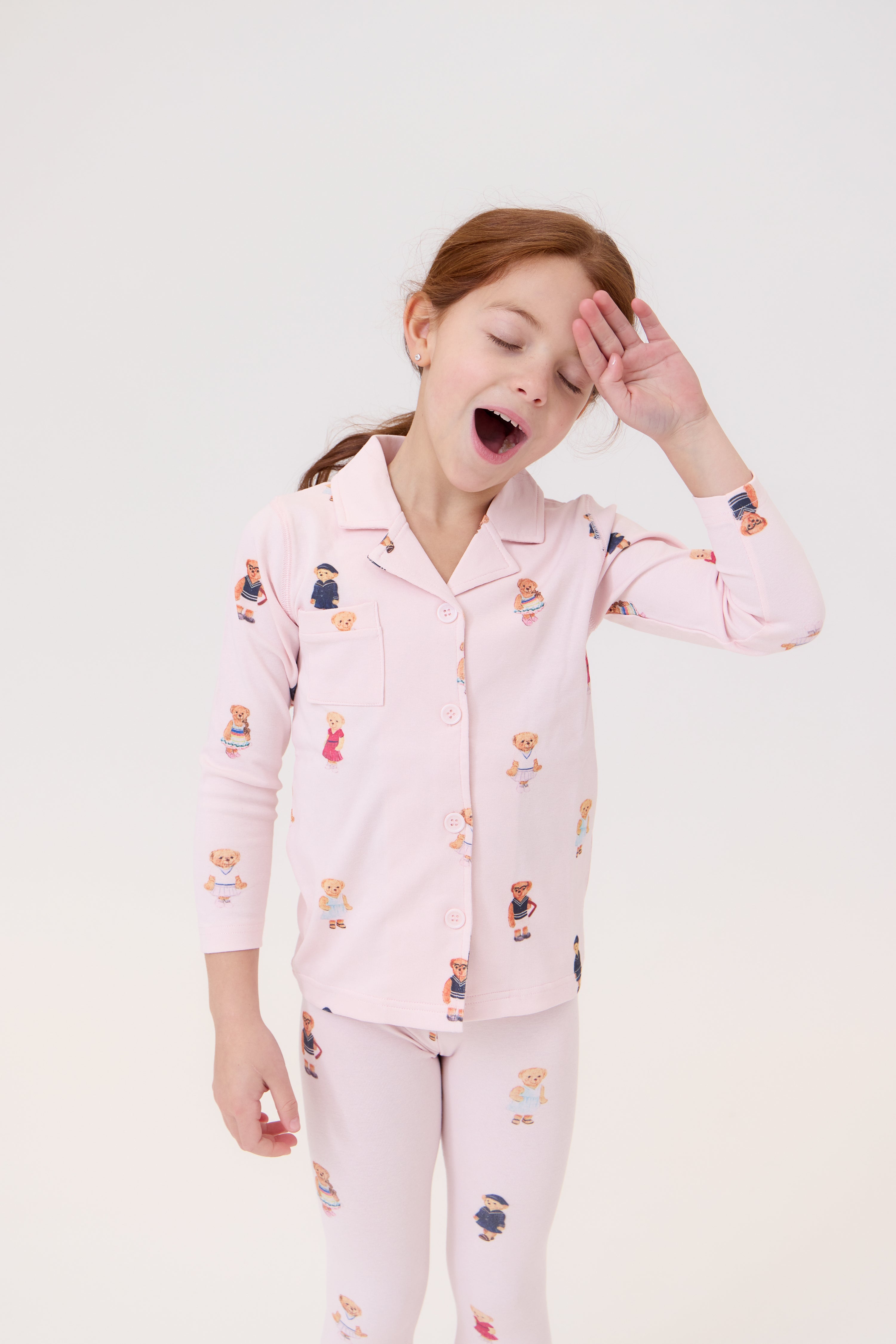 Crew Bear Grandpa Set - Light Pink